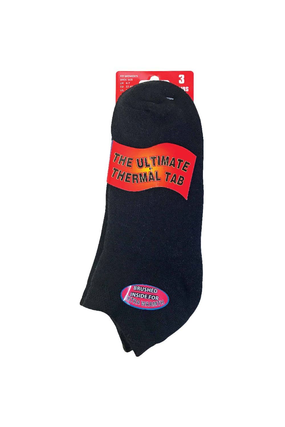 Grey 3 Pack Ladies Thin Wide Top Non Elastic Thermal Diabetic Socks, Image 2 of 3