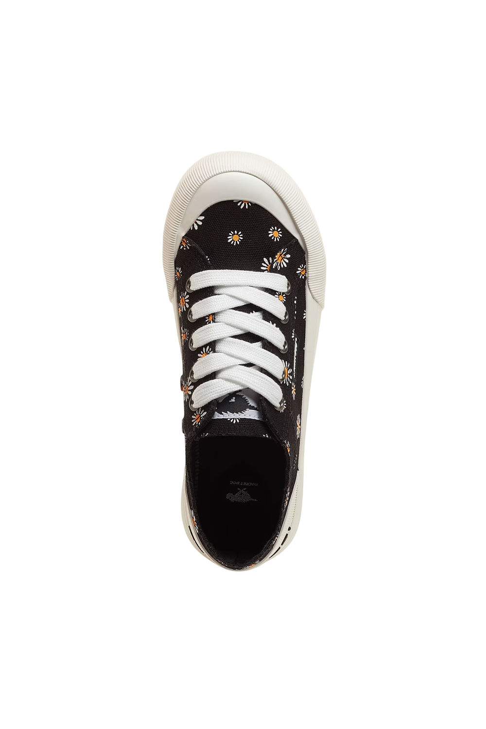 Black Jazzin Monroe Daisy Canvas Trainers, Image 4 of 5