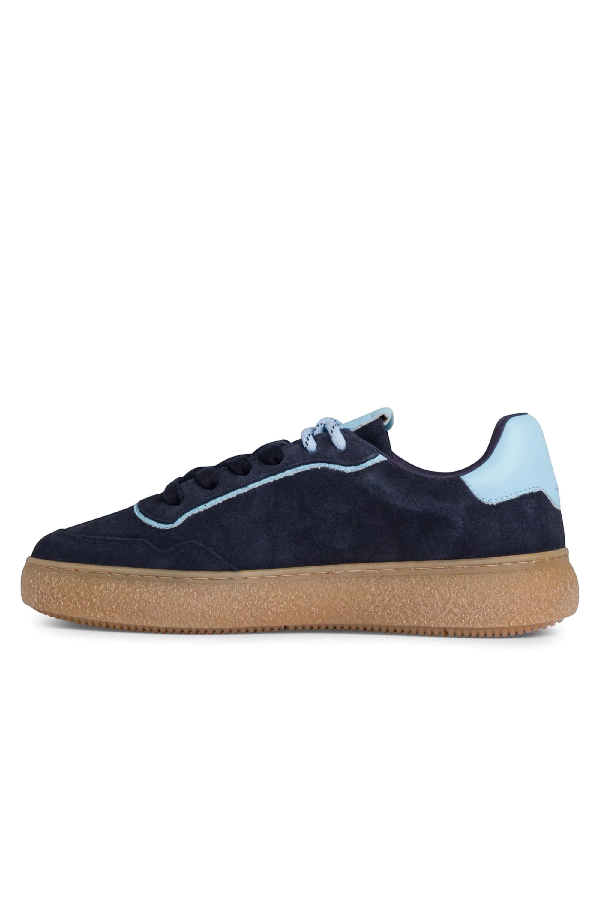 Blue Tamaris Blue Tamaris Womens Navy Blue Stripe Sneakers, Image 4 of 7