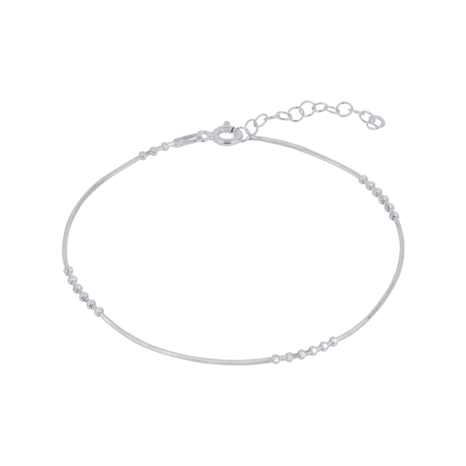 Silver Six Beads Sterling Silver Bracelet, Image 1 of 1