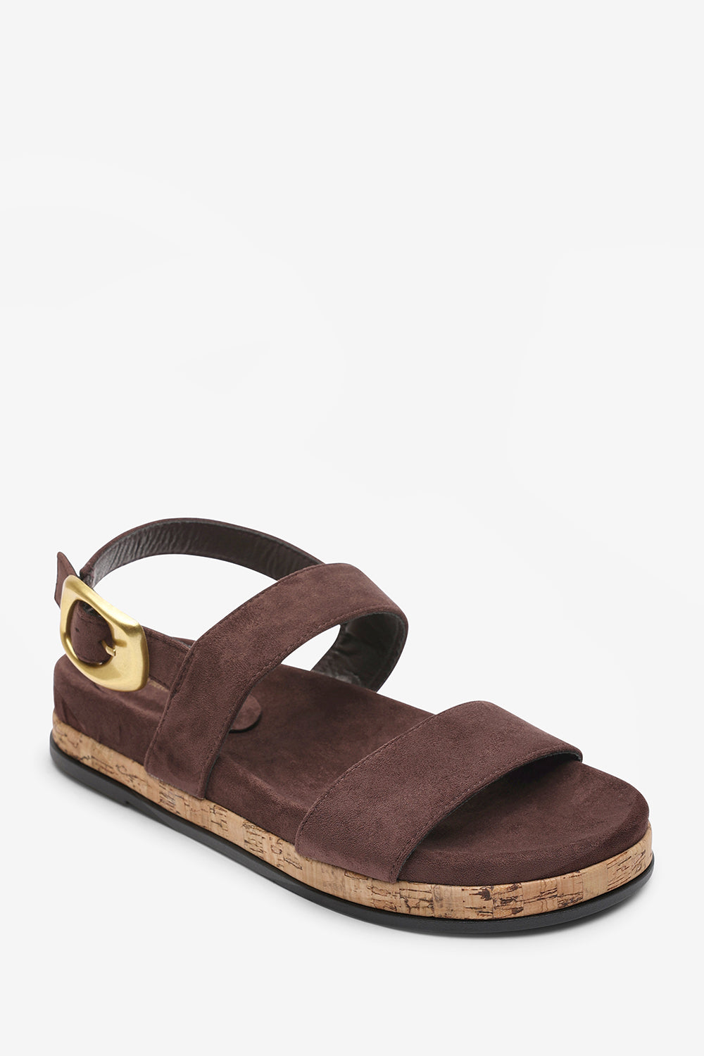 Dark Brown Where's That From Dark Brown Banyan Double Strap Flatform Sandal, Image 3 of 8