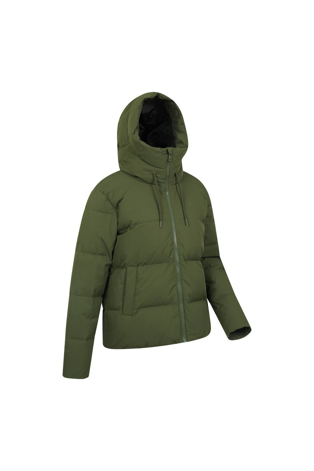 Khaki Cosy Extreme Short Down Jacket, Image 4 of 5