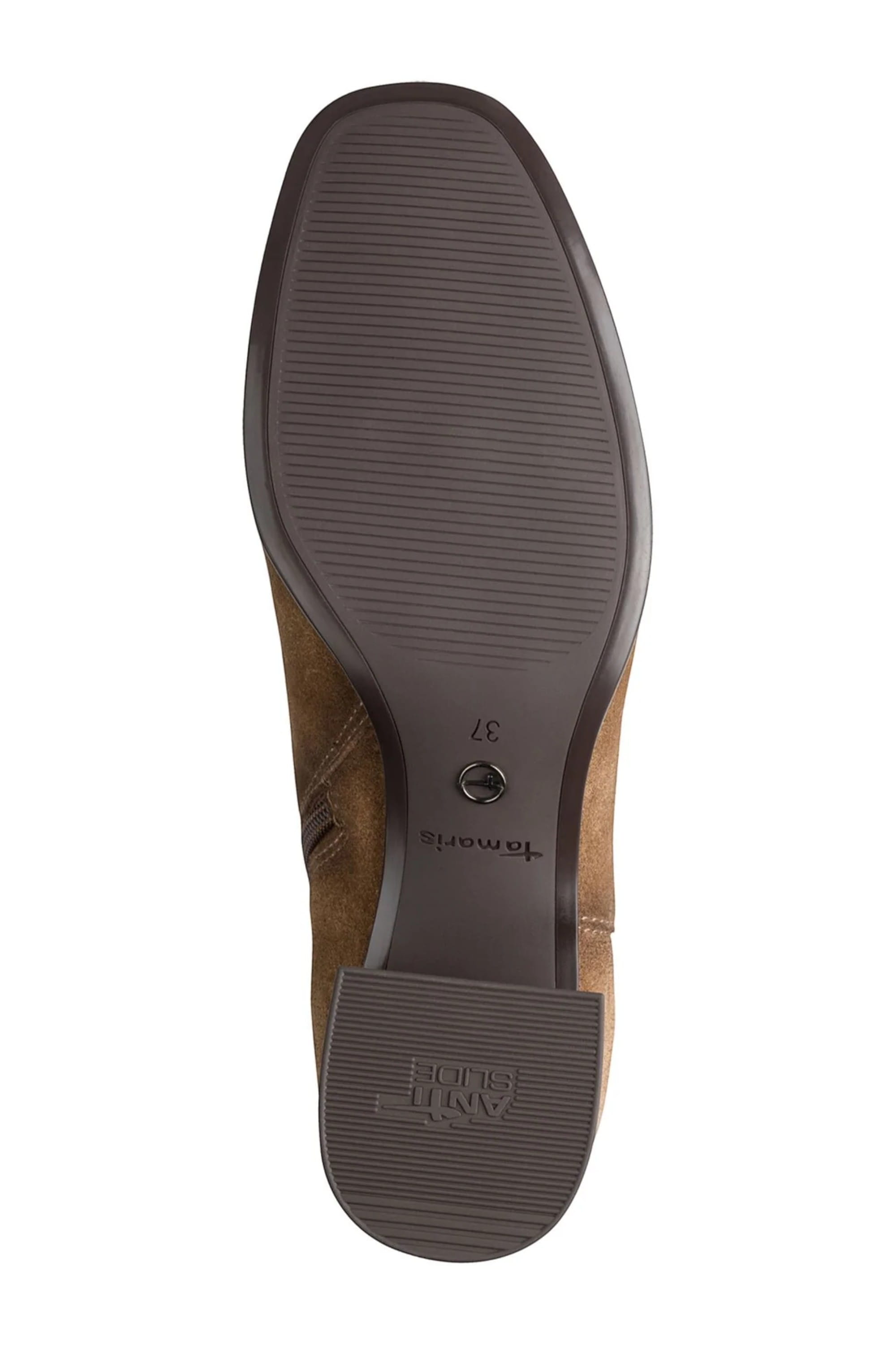 Brown Tamaris Brown Tamaris Womens Camel Heel Riding Boots, Image 6 of 7