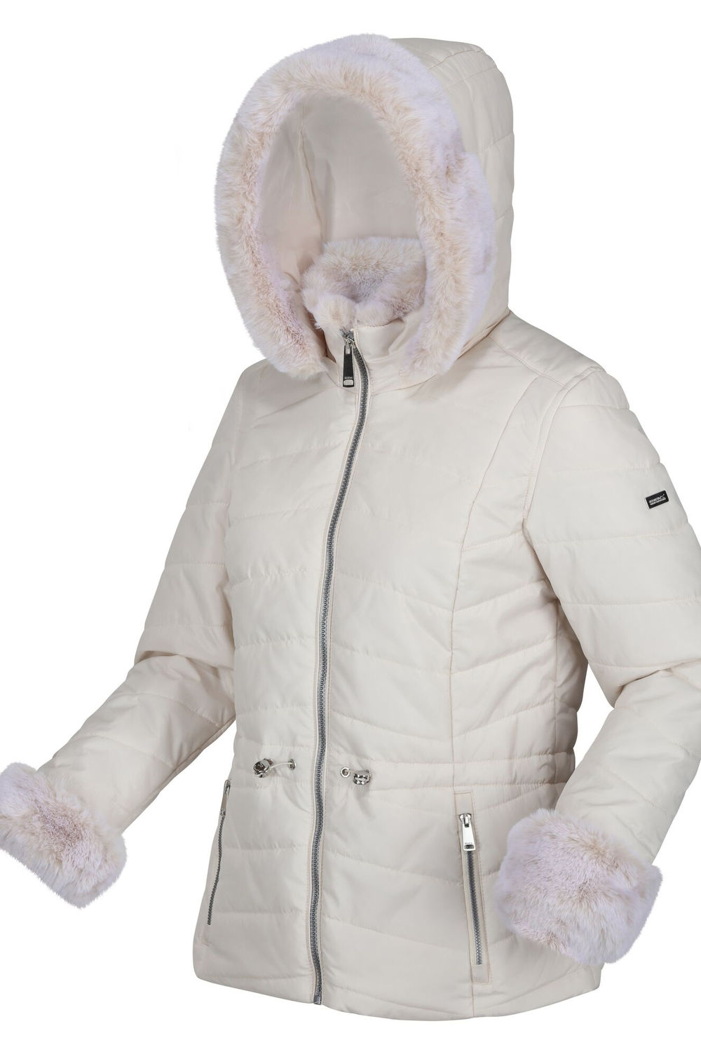 Cream Willabella Faux Fur Trim Jacket, Image 3 of 4