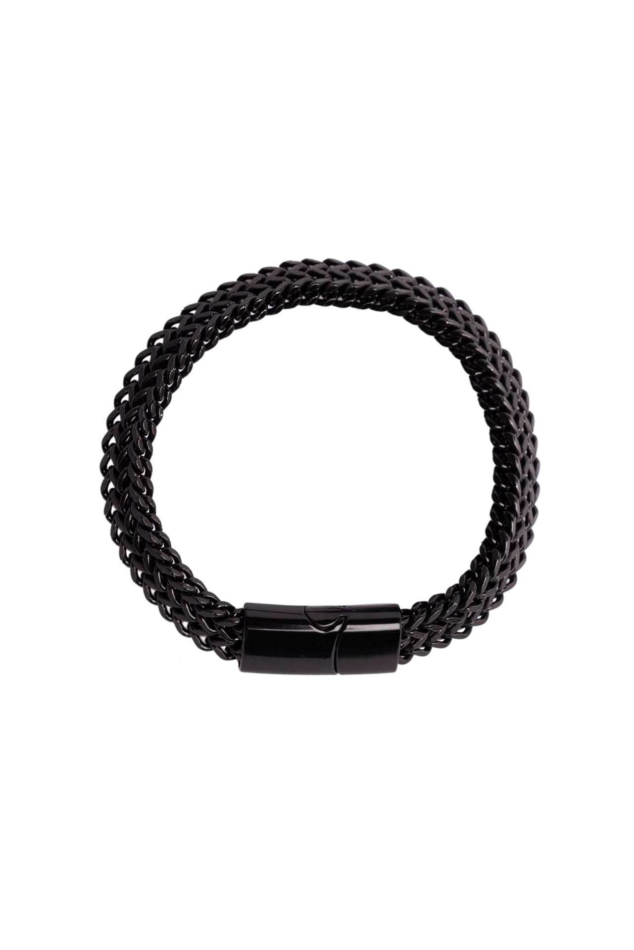 Black Double Franco Chain Bracelet, Image 1 of 1
