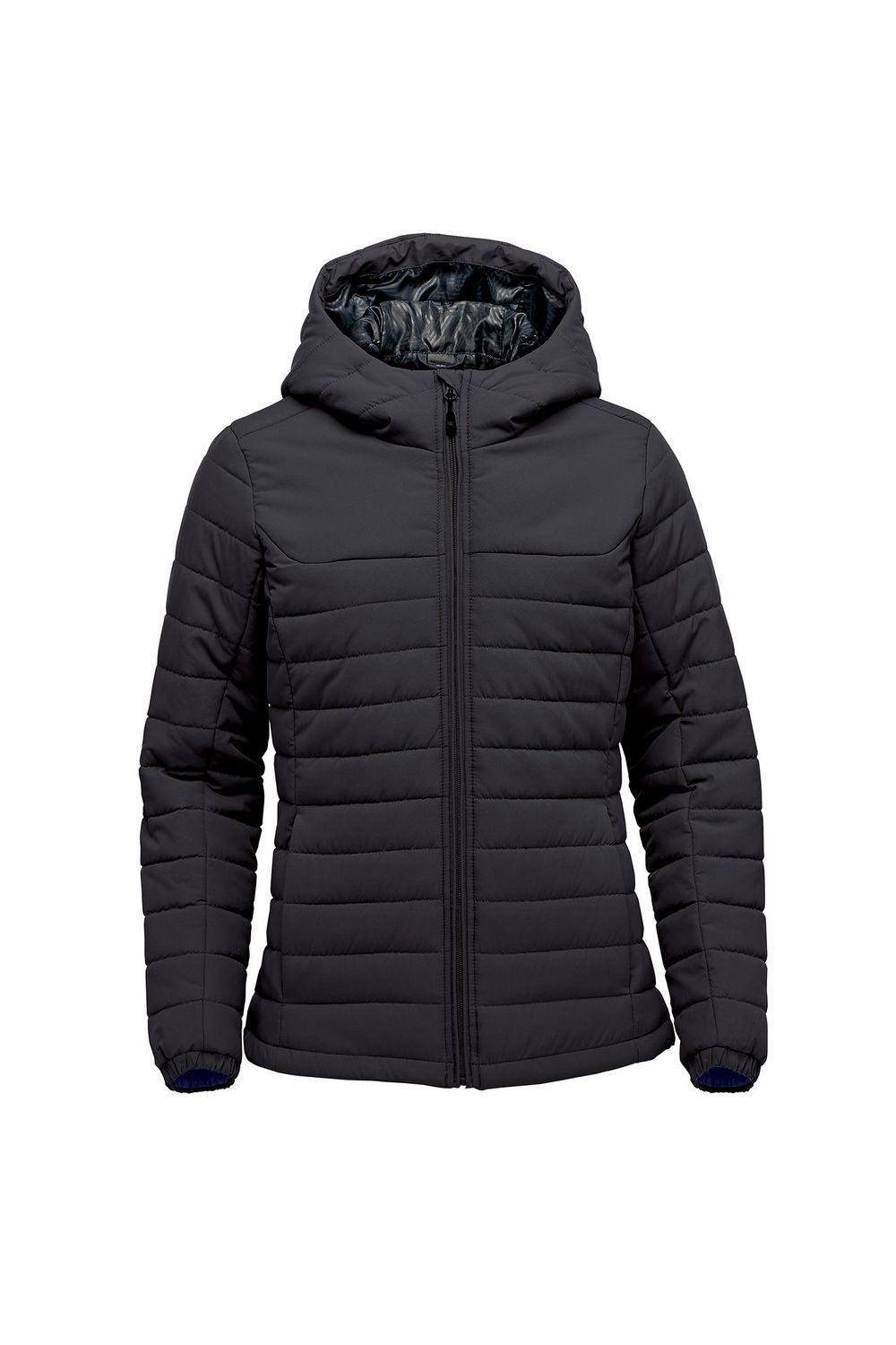 Black Nautilus Quilted Hooded Jacket, Image 1 of 2