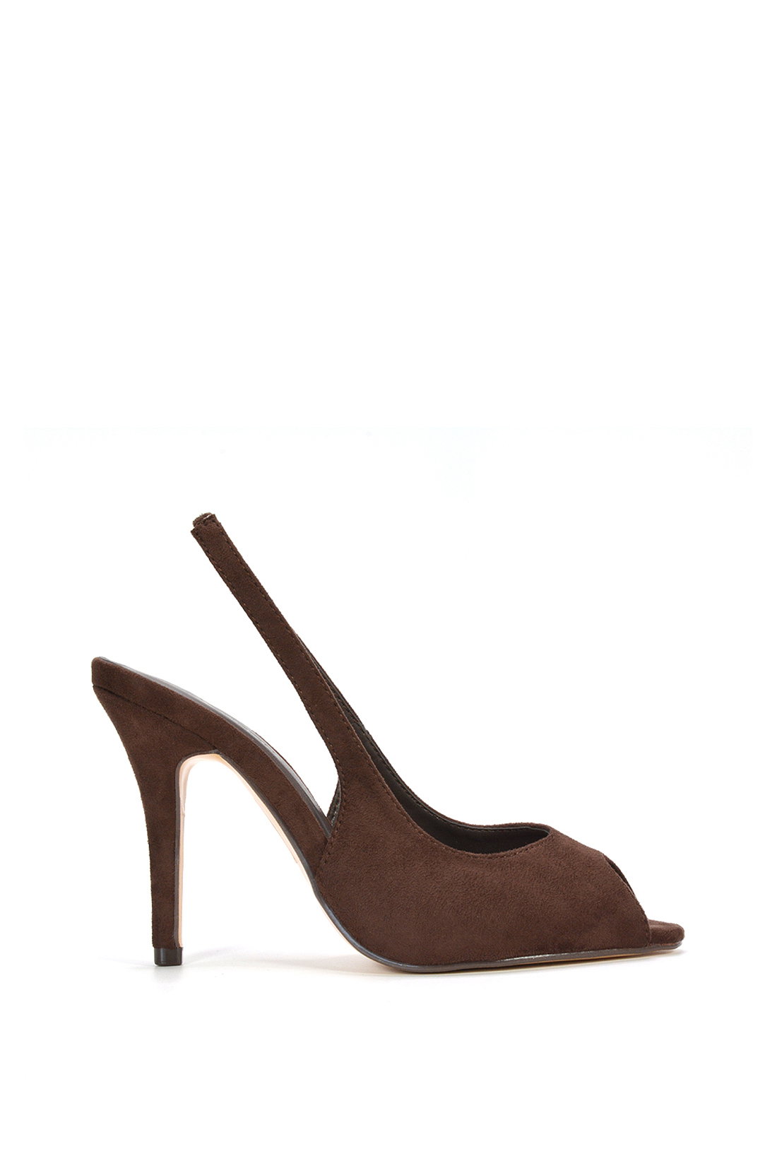 Black 'Ashley' Stiletto High Heel Slingback Peep Toe Court Shoes