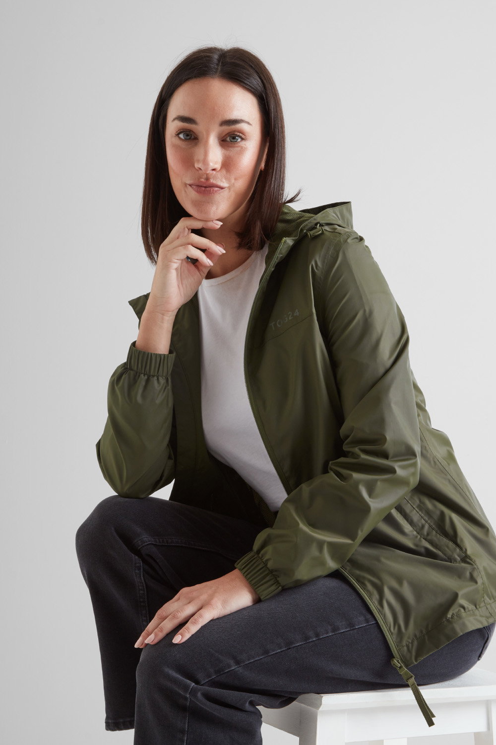 Khaki Craven Waterproof Packaway Jacket, Image 2 of 6