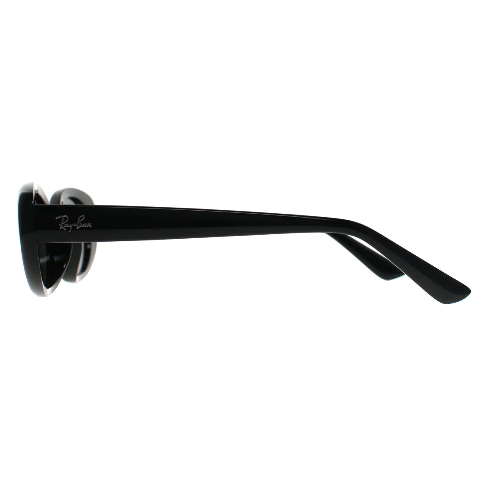 Black Ray-Ban Black Oval Polished Black Dark Grey RB4441D Bio Based, Image 3 of 3