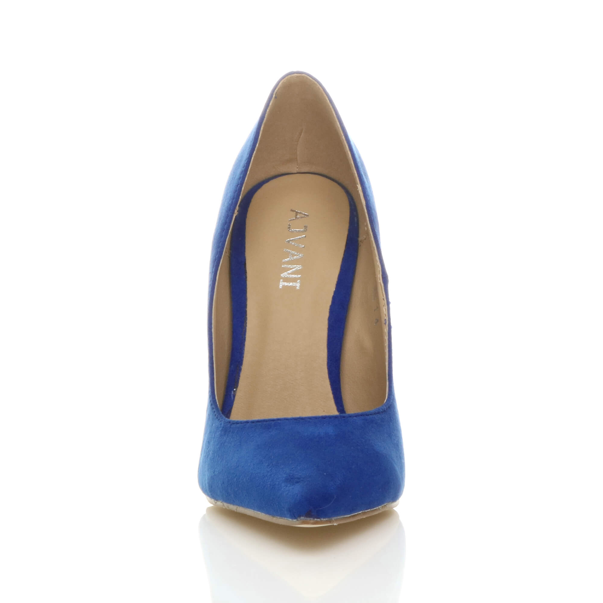 Royal Blue AJVANI Royal Blue High Stiletto Heel Pointed Toe Court Shoes, Image 6 of 6