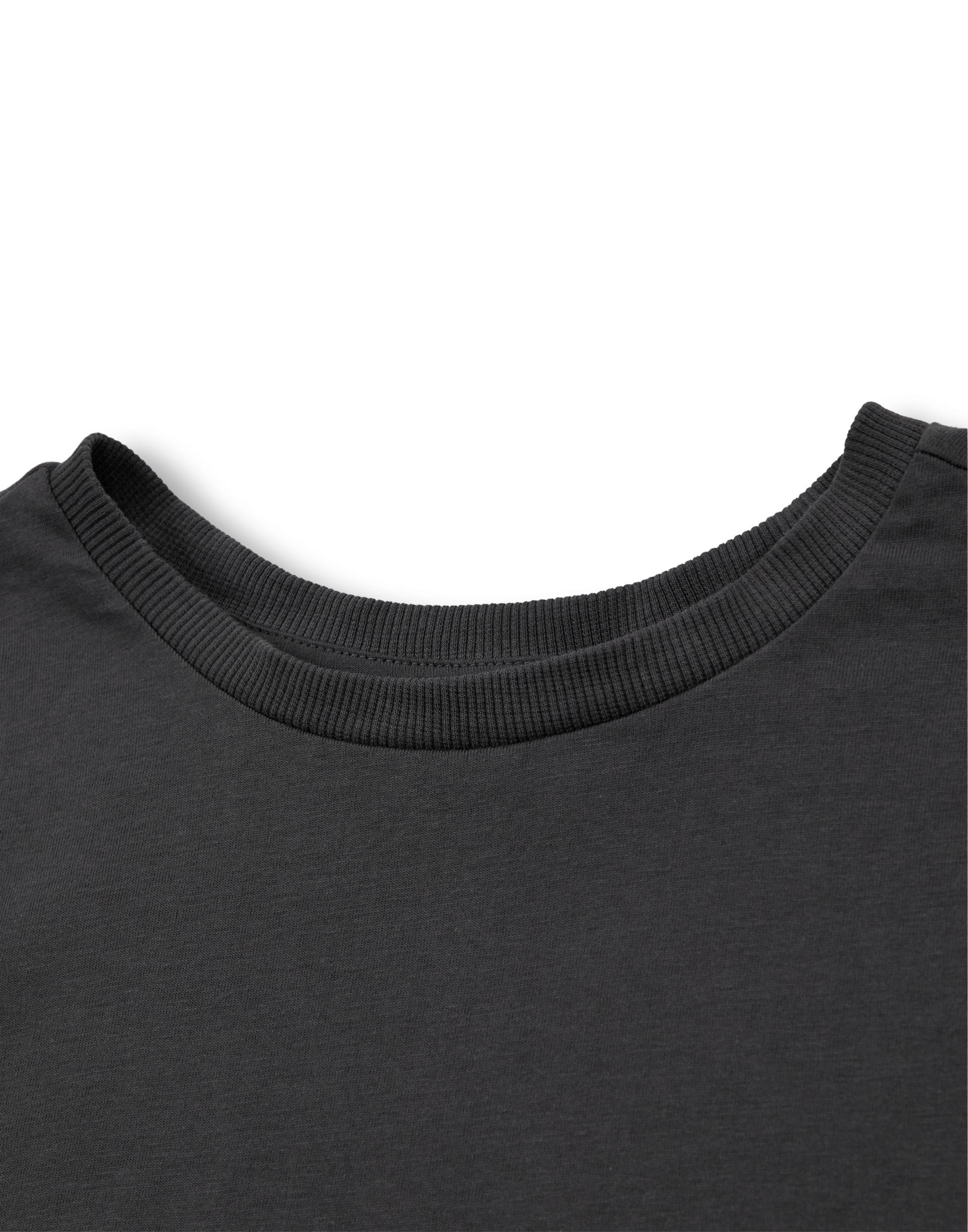 Charcoal Hello Kitty Cropped Short Sleeved T-Shirt, Image 3 of 6