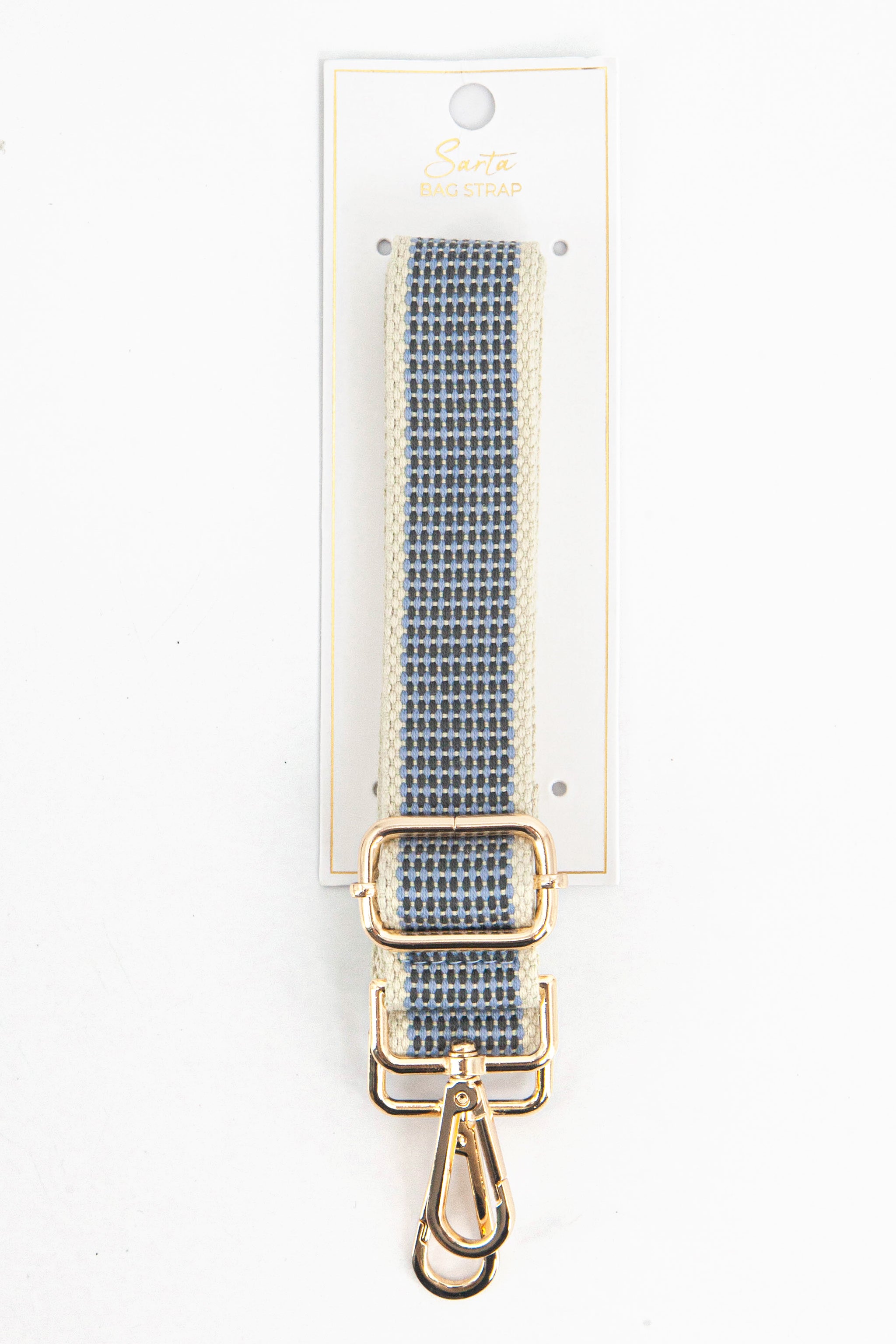 Blue Rattan Woven Wide Bag Strap, Image 4 of 4