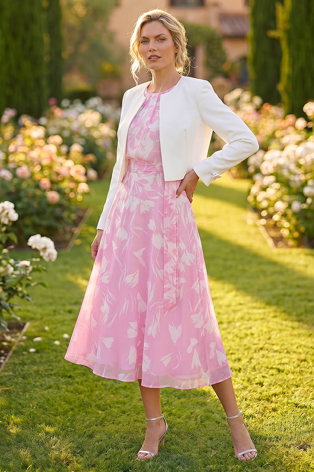 Ivory Smart Bow Detail Jacket, Image 3 of 4