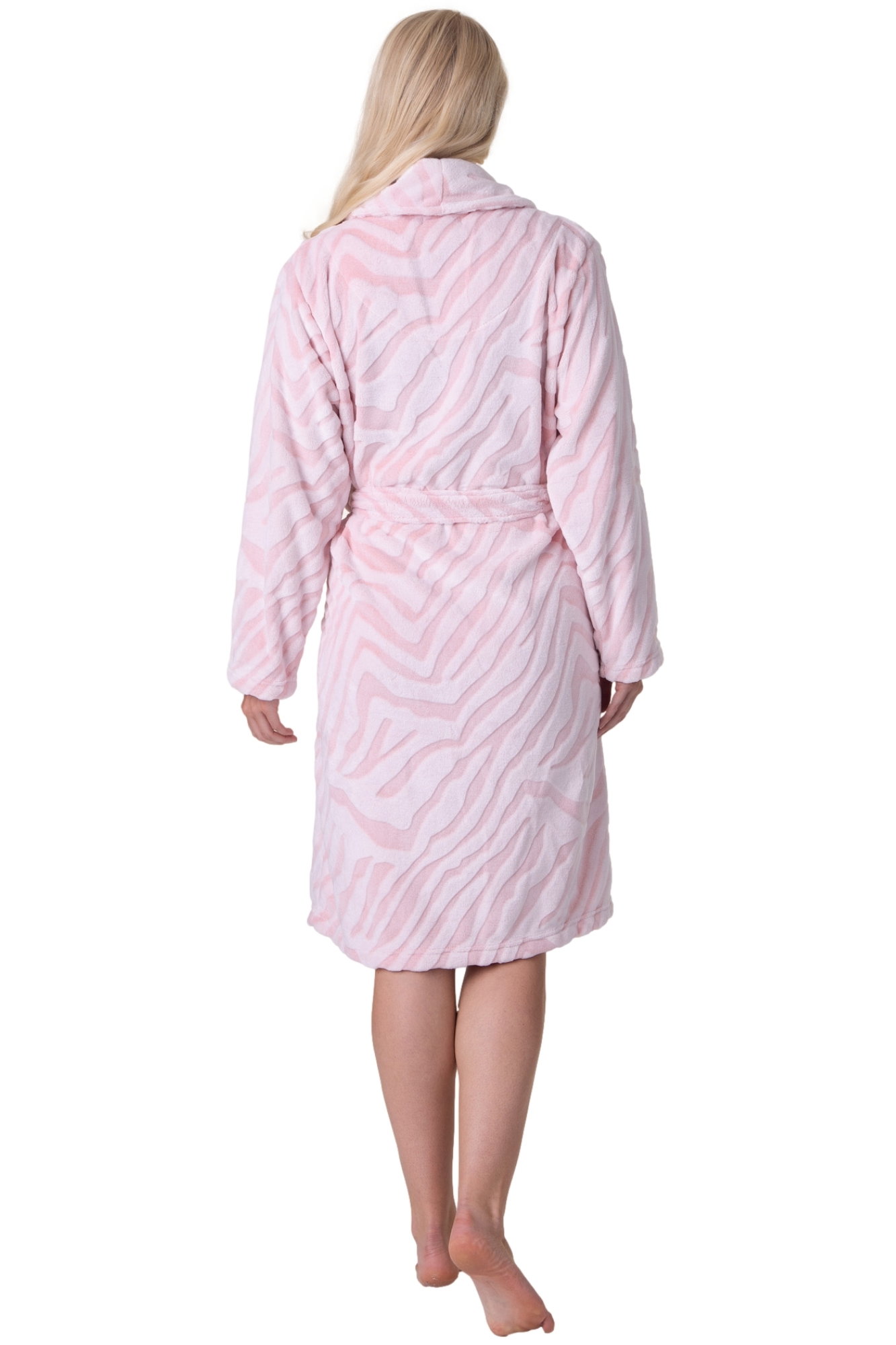 Pink Supersoft Printed Bathrobe, Image 3 of 5