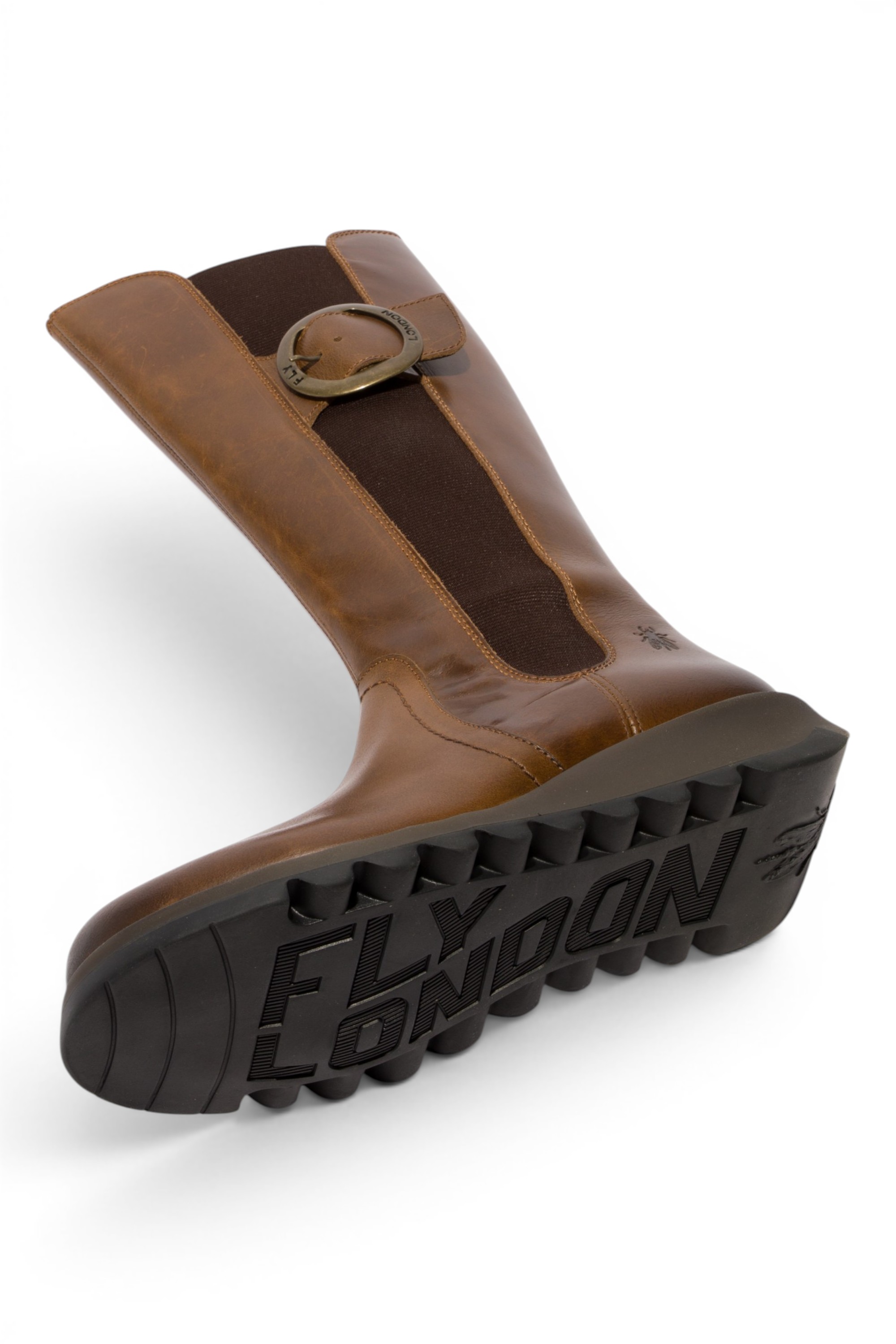 Camel Womens Leather Knee-High Boots-SOIF360, Image 5 of 5