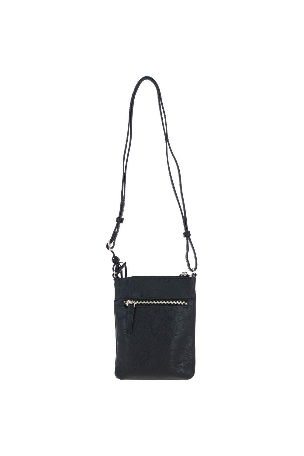 Black Real Leather Crossbody Bag, Image 4 of 4