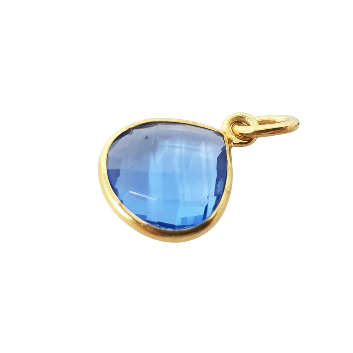 Blue Blue Topaz December Birthstone Heart Pendant
