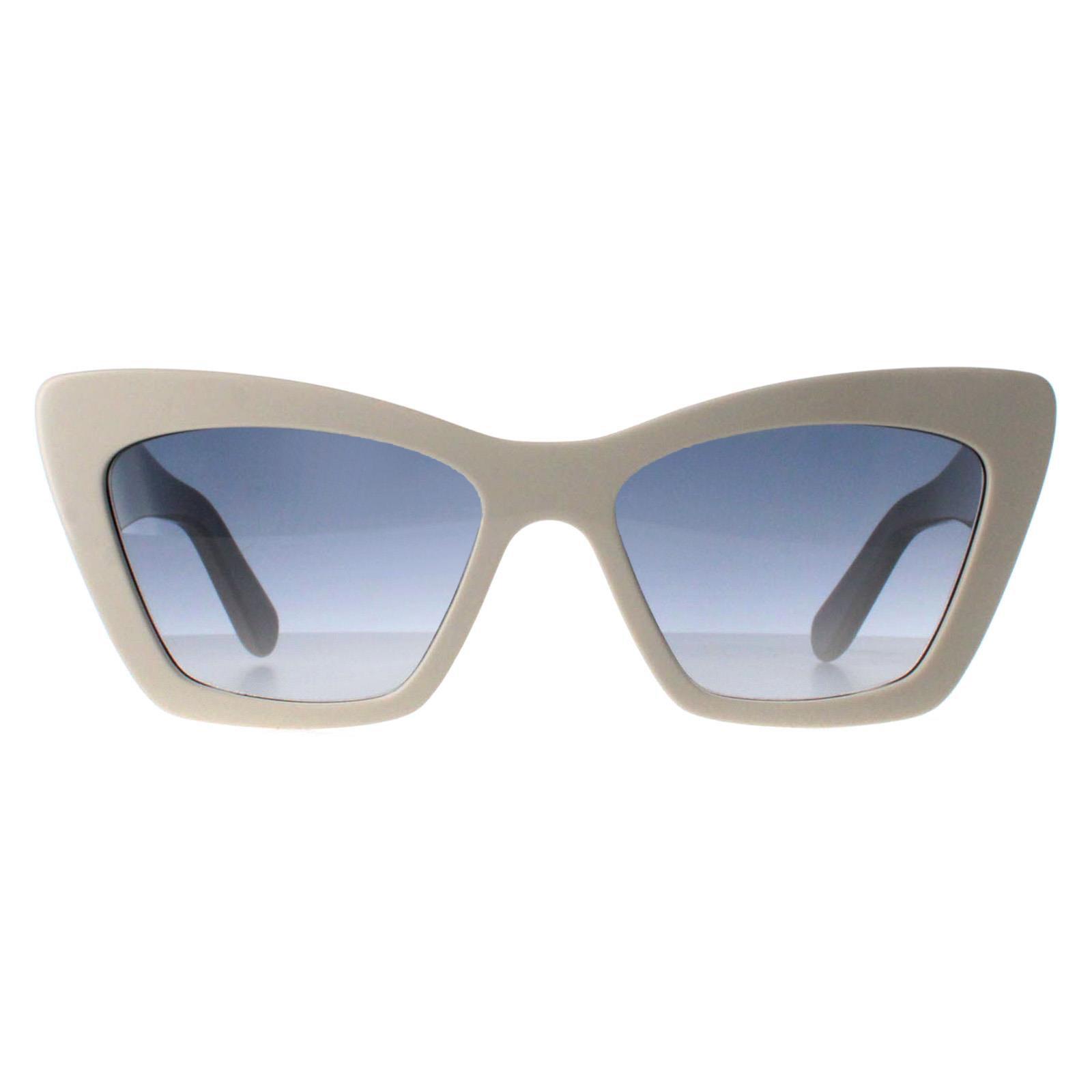 Beige Salvatore Ferragamo Beige Cat Eye Ivory Blue Gradient SF1081SE, Image 1 of 4