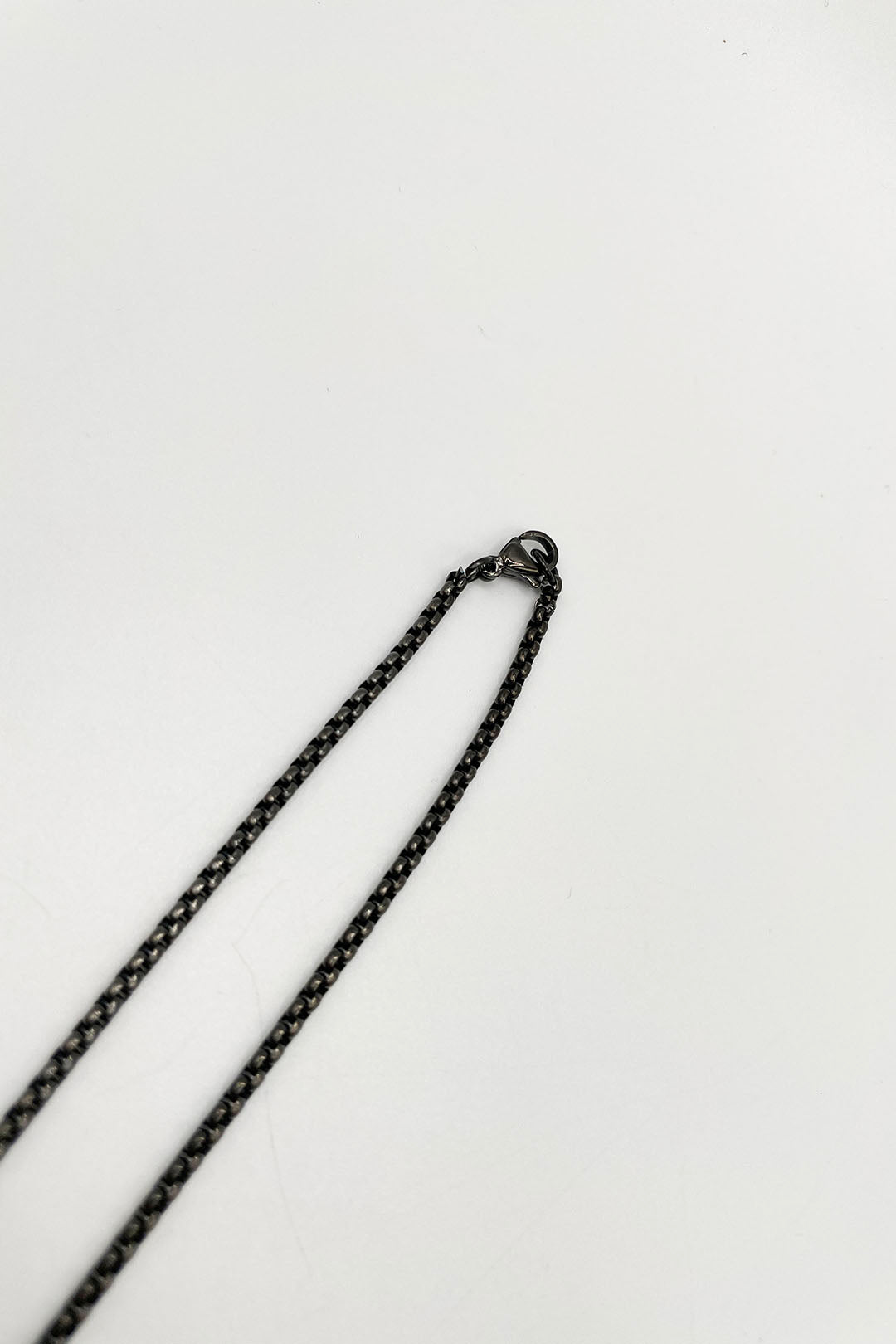 Black Cross Pendant Necklace in Black, Image 4 of 4