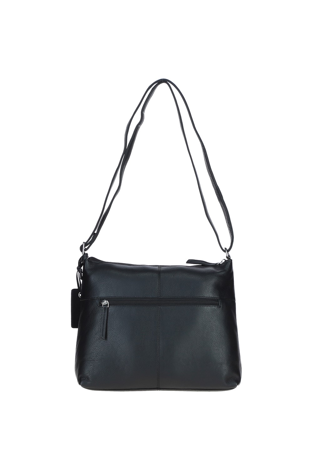 Black 'Mourne' Sleek Real Leather Shoulder Bag, Image 4 of 5