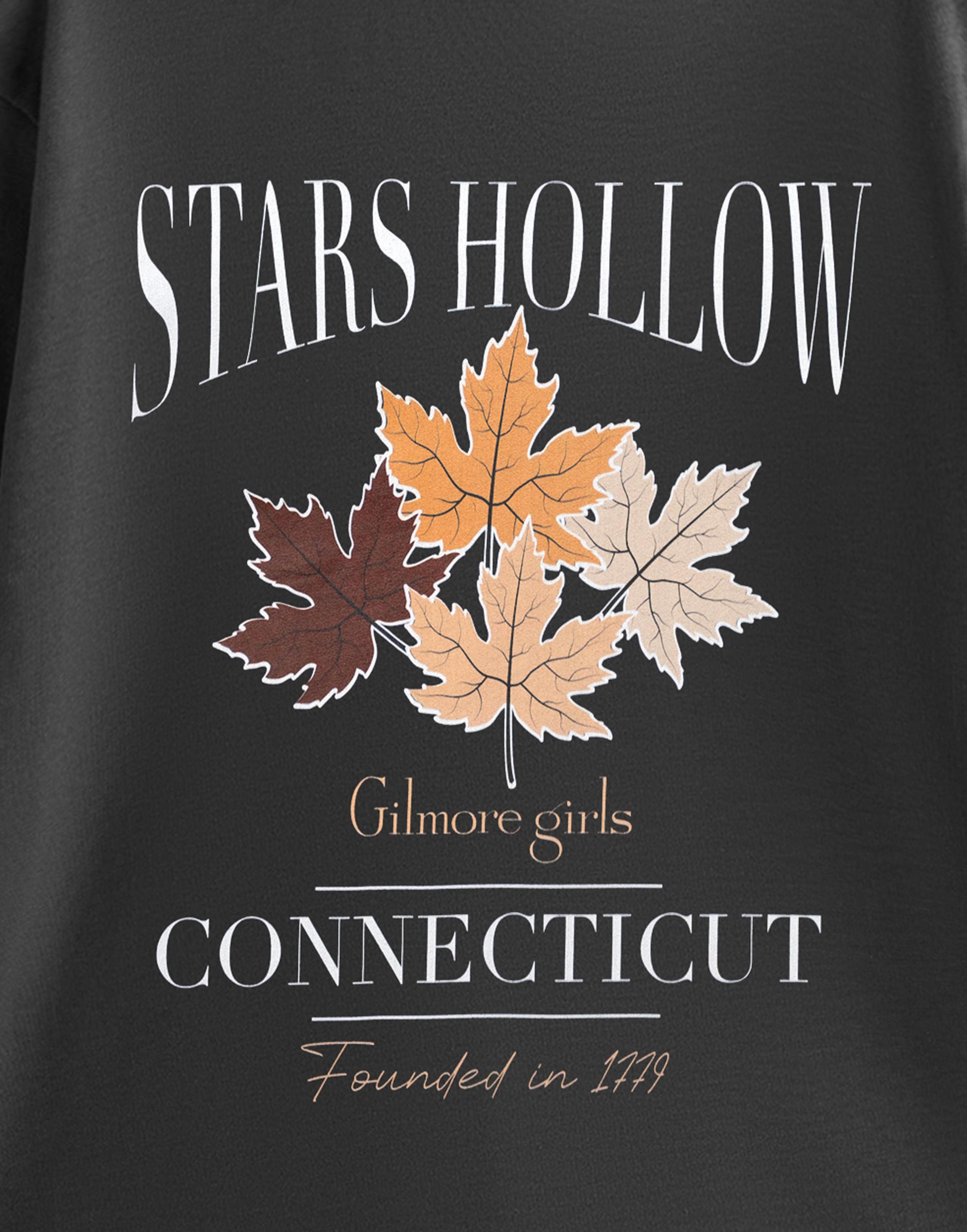 Charcoal Gilmore Girls Connecticut Large T-Shirt, Image 6 of 6
