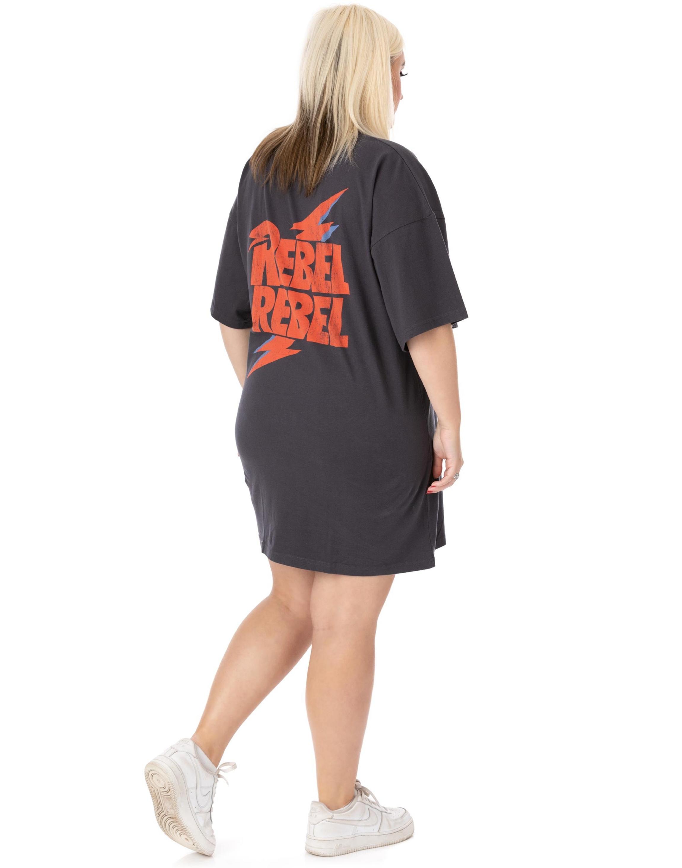 Grey David Bowie Oversized Short Sleeved T-Shirt, Image 3 of 6
