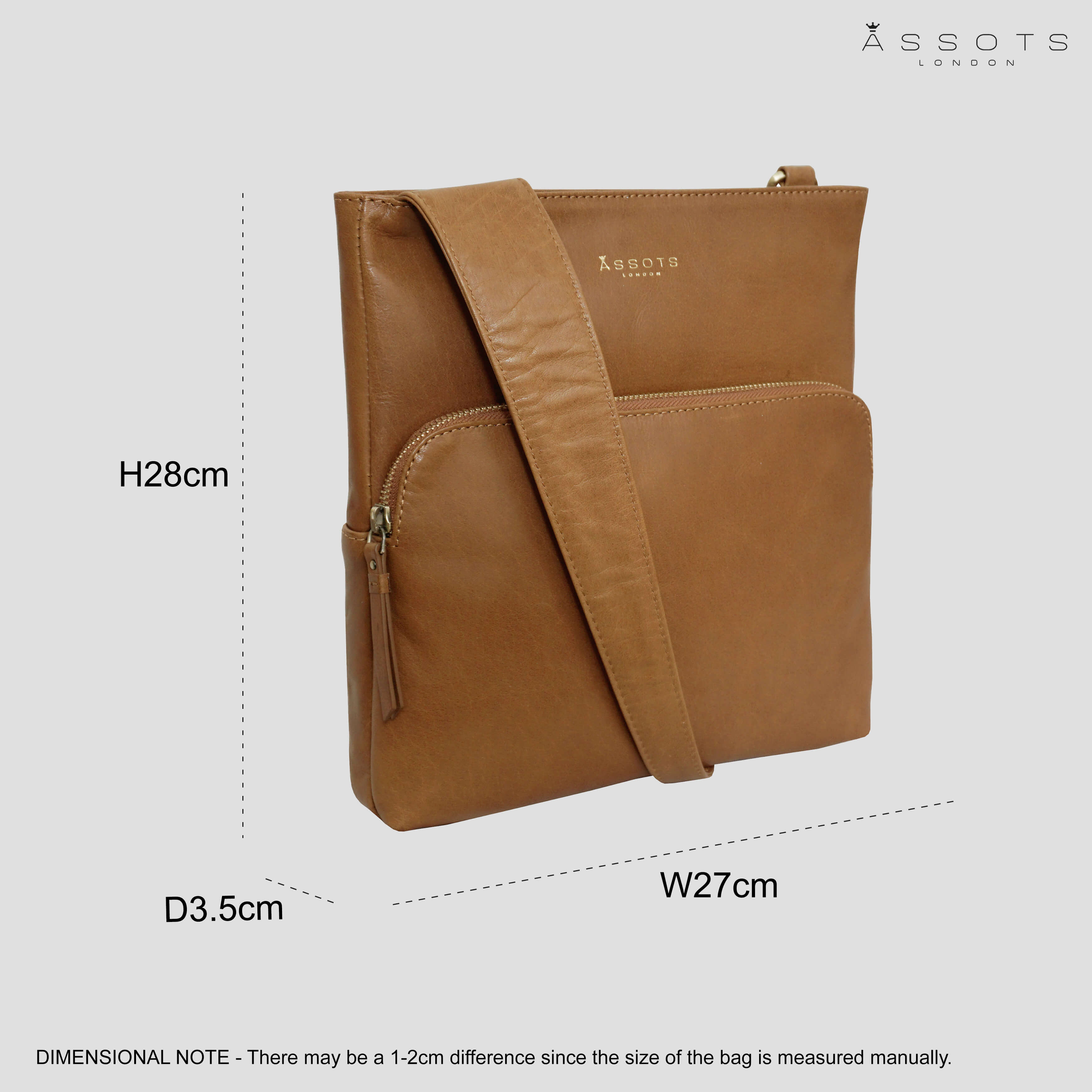 'CANARY' Vintage Real Leather Crossbody Bag, Image 6 of 6