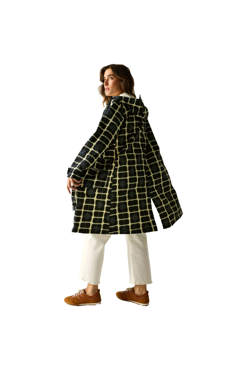 Multi Orla Kiely Poppy Long Jacket, Image 5 of 5