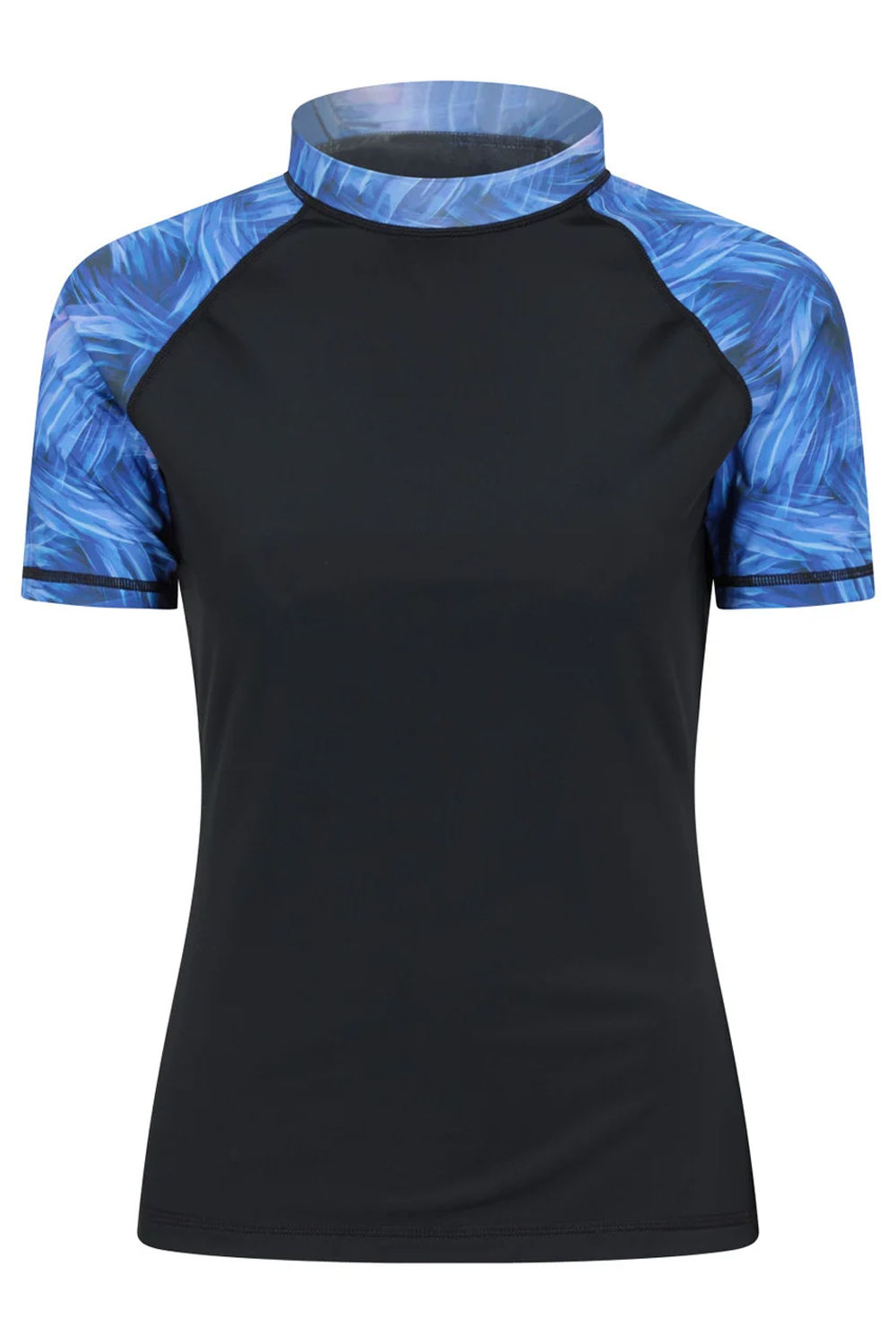 Teal Patterned Rash Guard, Image 1 of 4