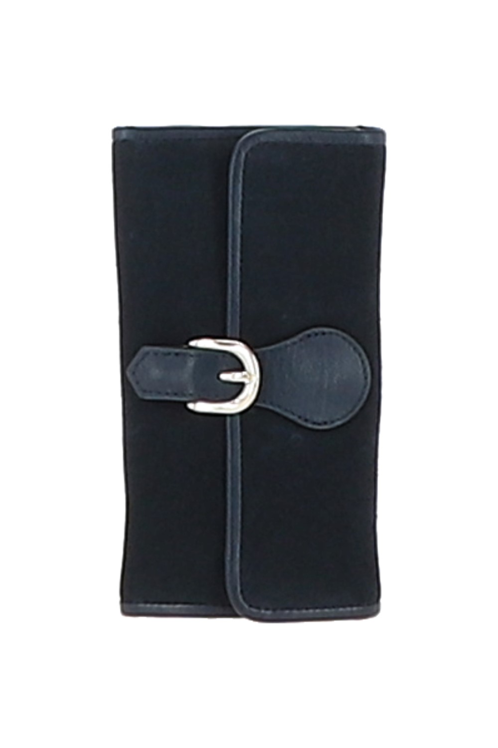 Navy 10 Card Suede Leather Purse, Image 1 of 4