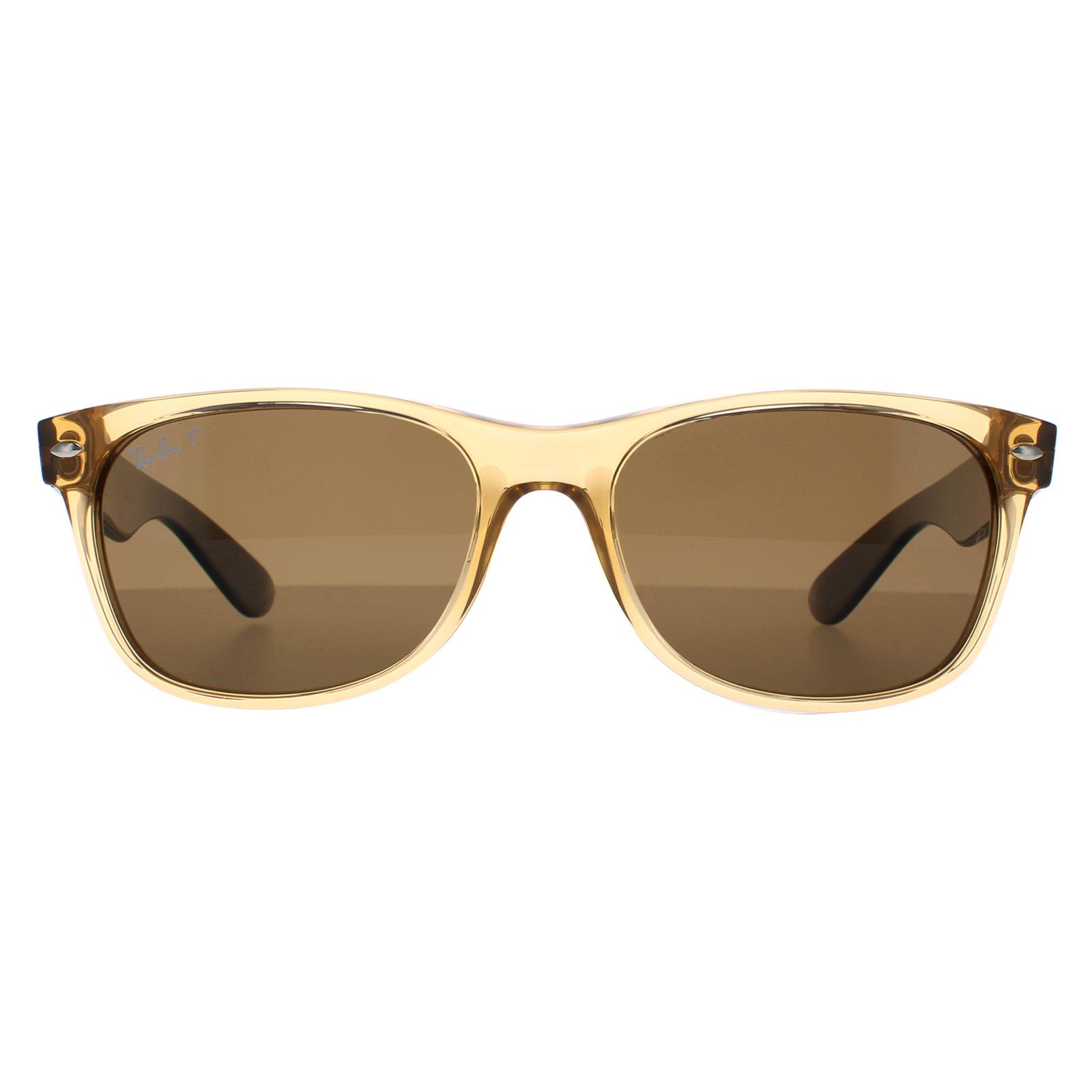 Brown Ray-Ban Brown Rectangle Honey Crystal Brown Polarized Sunglasses, Image 1 of 5