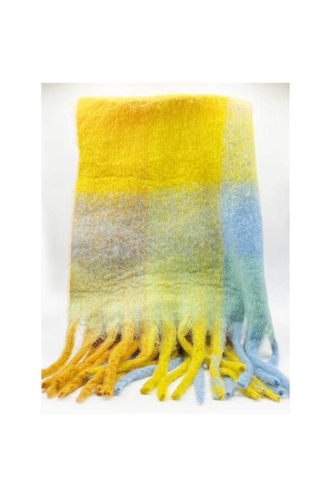 Multi Bright Checked Print Scarf, Image 4 of 4
