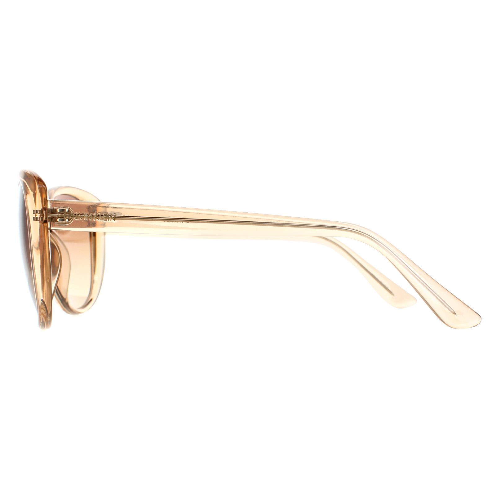 Beige Calvin Klein Beige Cat Eye Crystal Beige Brown Gradient CK19560S, Image 3 of 4