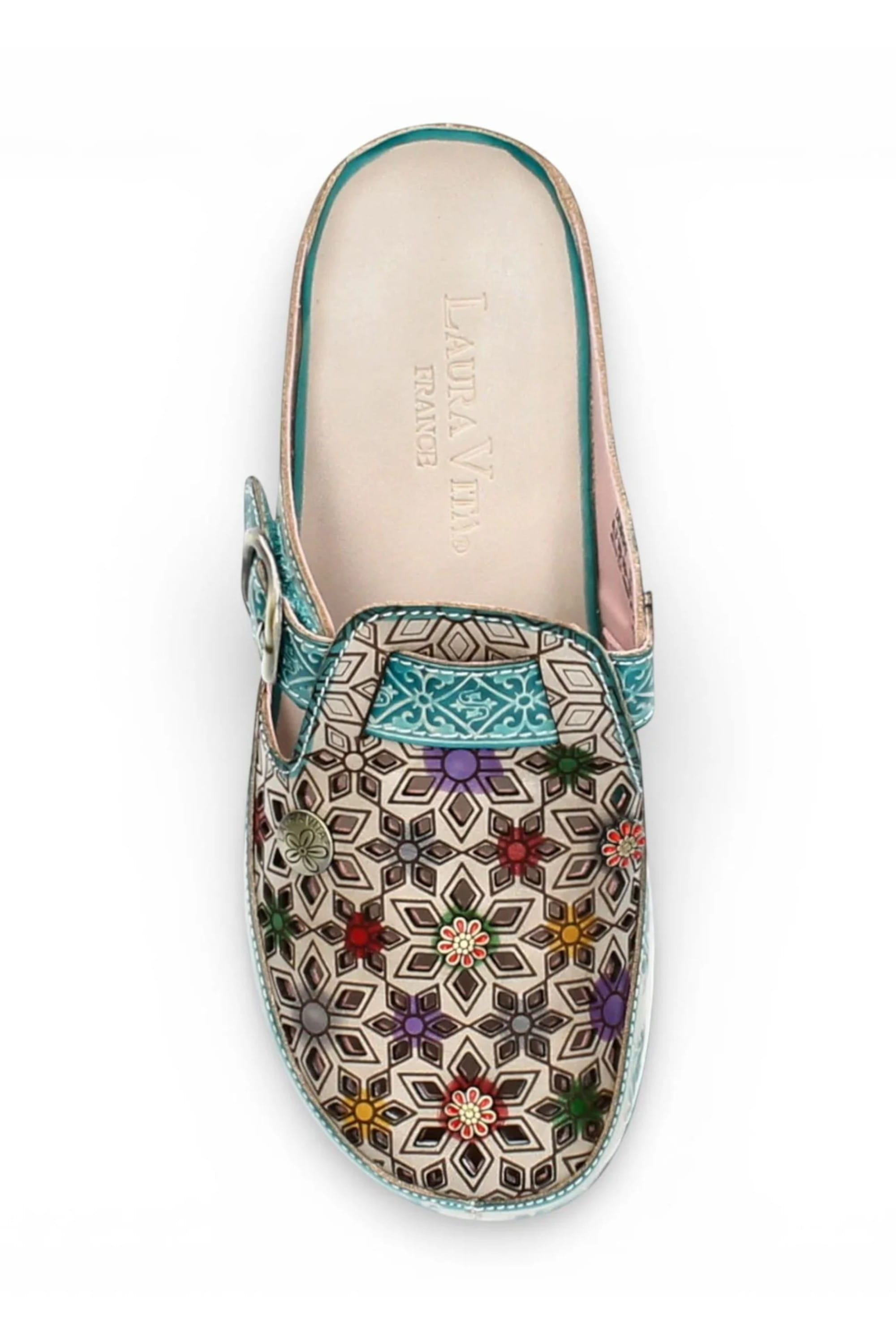 Blue Womens Cushioned Wedge Sandals-DORRY-01, Image 7 of 7