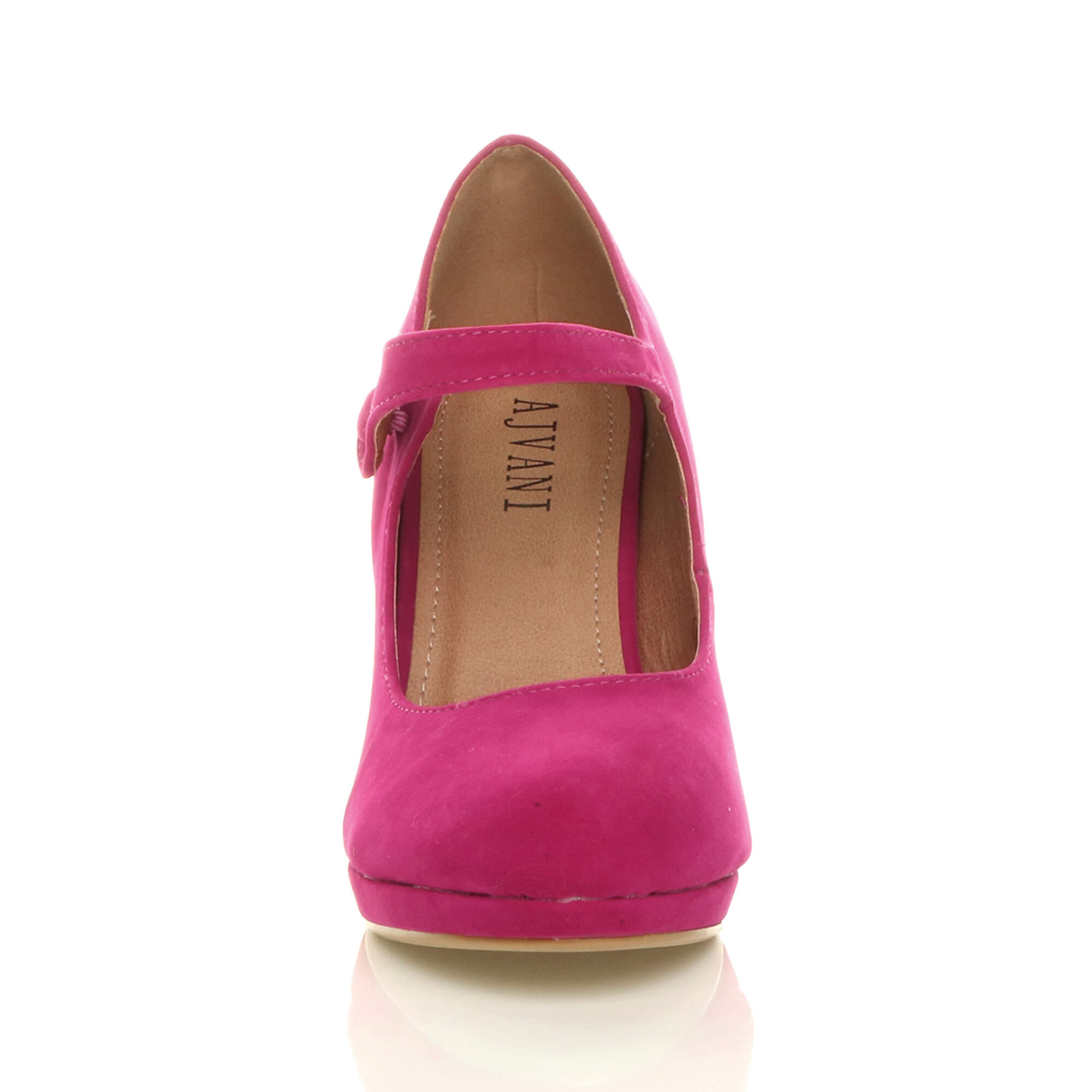 Fuchsia AJVANI Fuchsia High Heel Mary Jane Court Shoes, Image 6 of 6