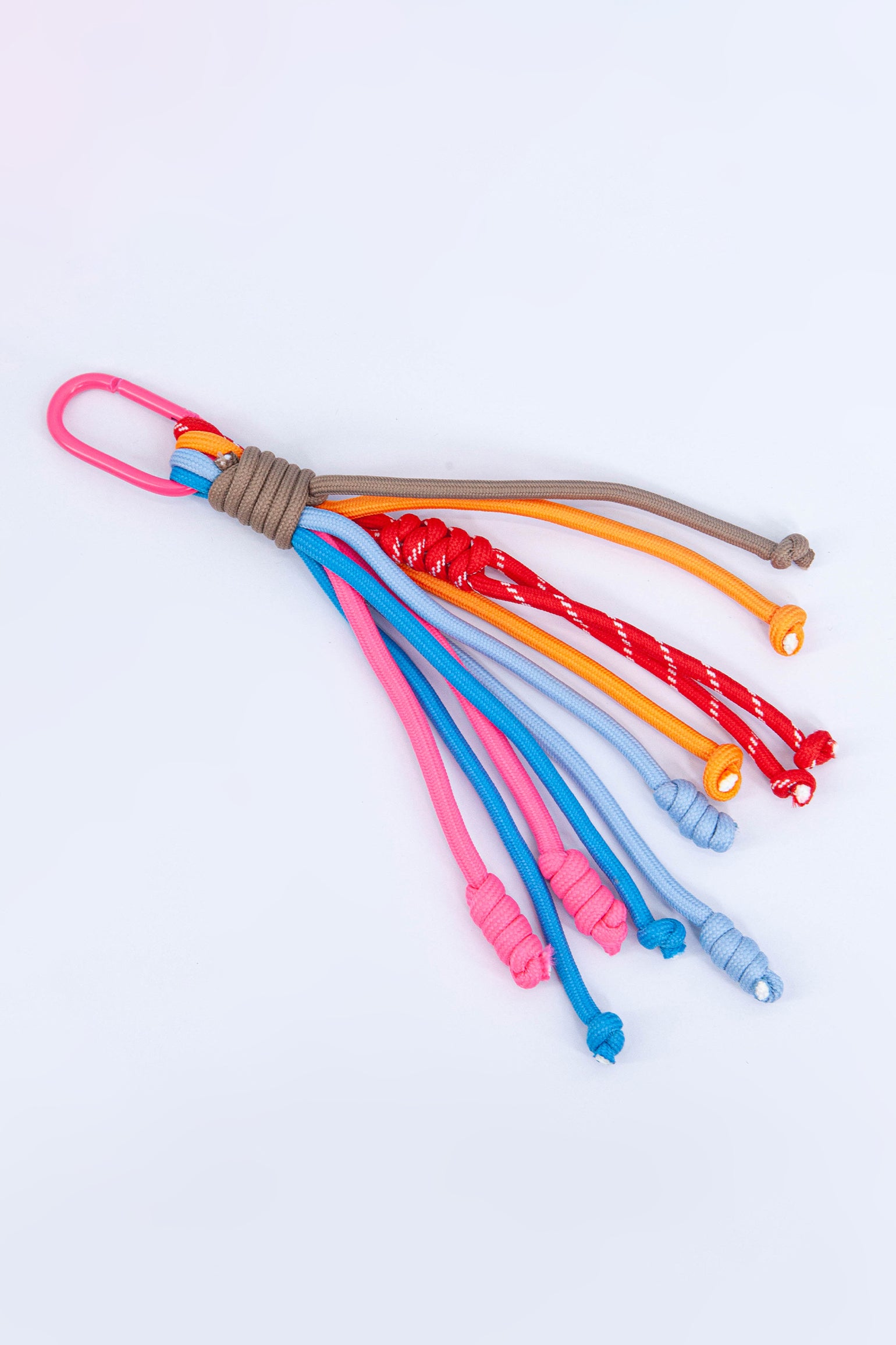 Multi Rainbow Laces Clip On Bag Charm in Multi, Image 3 of 3