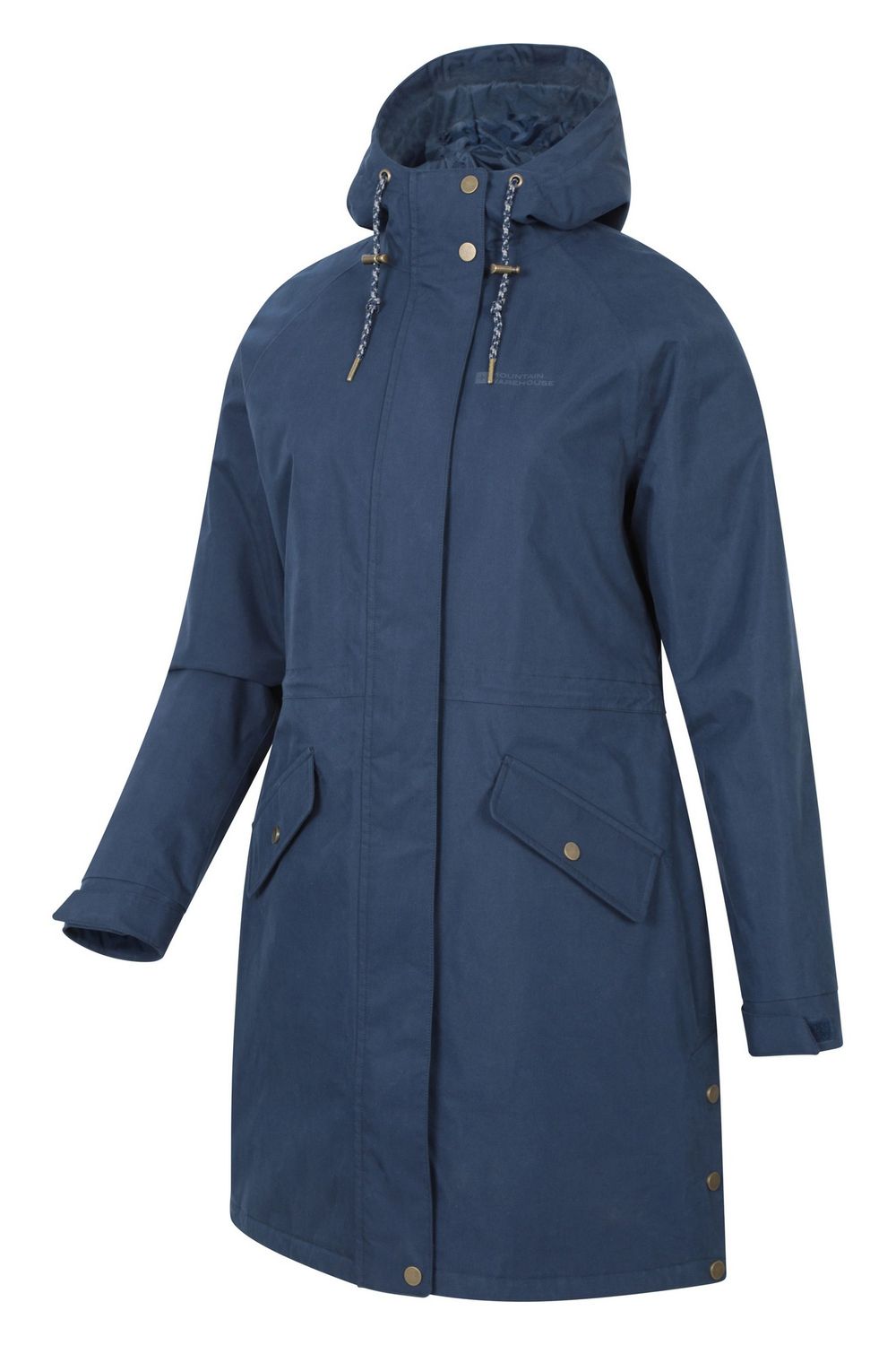 Navy Mountain Warehouse Navy Polperro Lightweight Padded Waterproof Jacket, Image 4 of 4