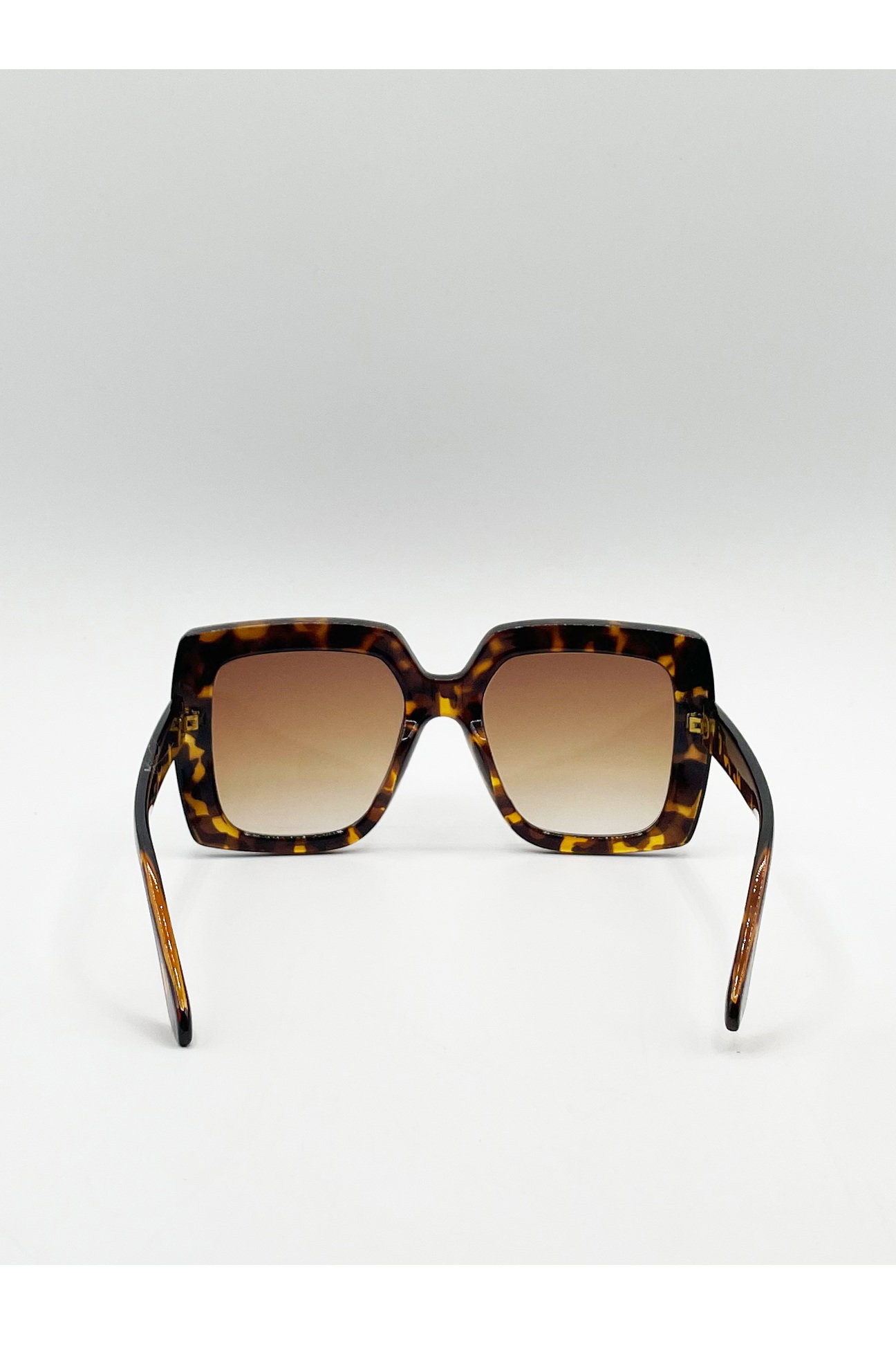 Dark Brown Oversized Square Frame in Brown Tortoiseshell, Image 5 of 6