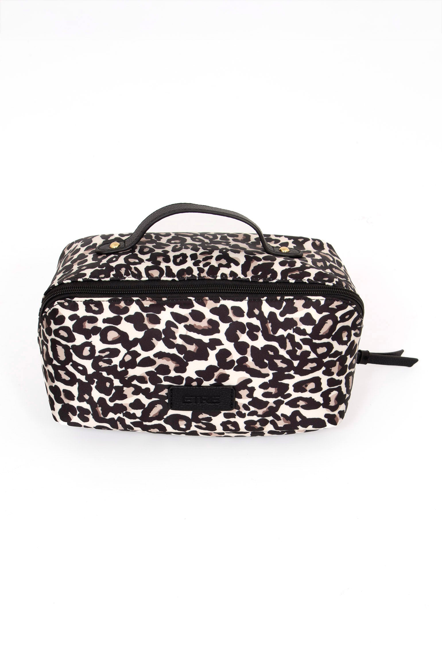 Green Leopard Vanity Case Makeup Bag
