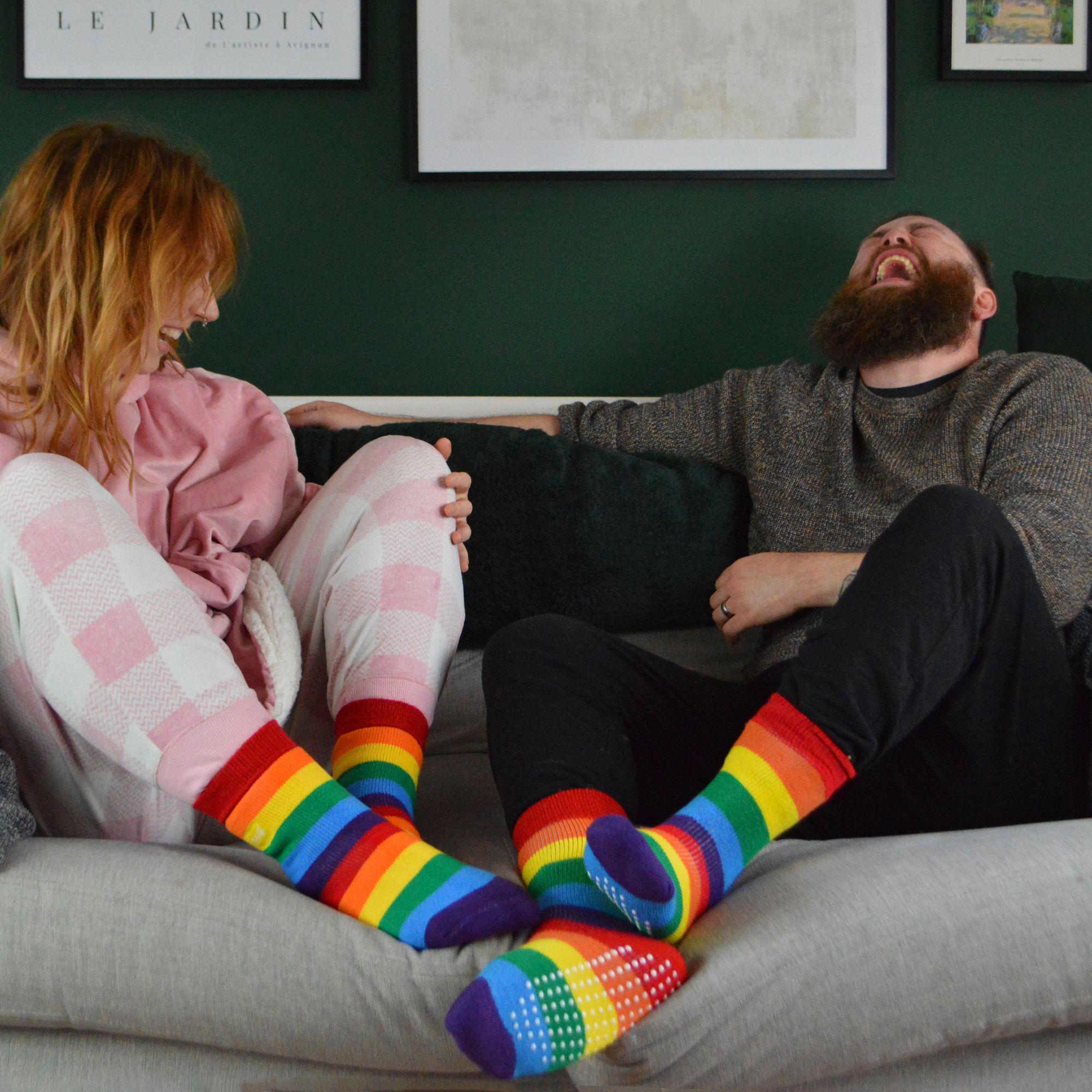 Multi & Rainbow Thermal Socks, Image 4 of 4