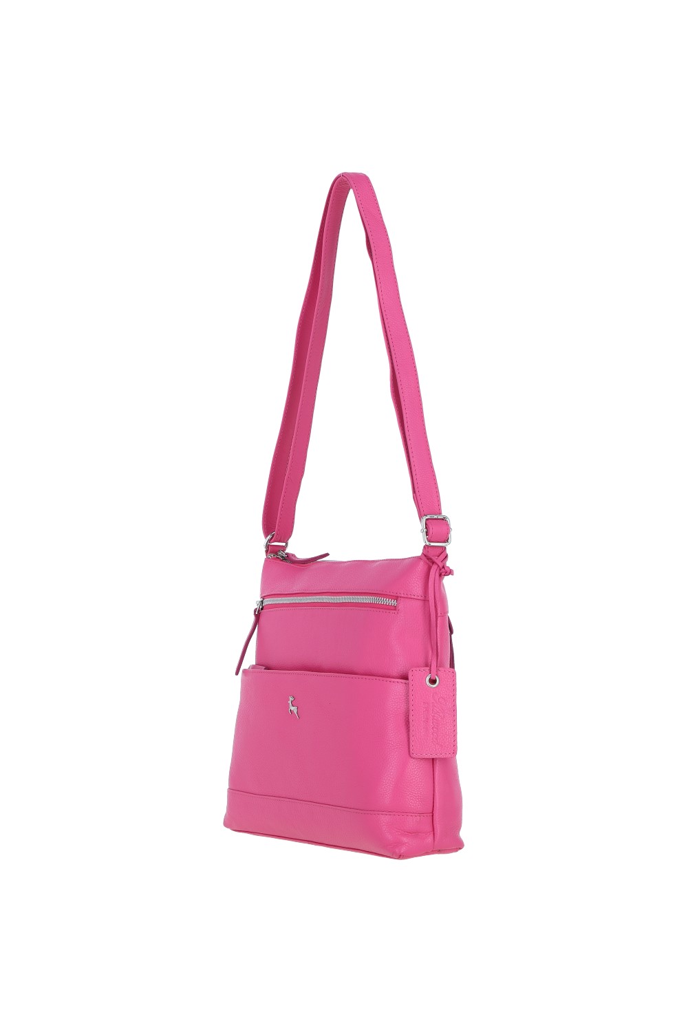 Pink Ashwood Leather Pink 'Derby' Stylish Real Leather Shoulder Bag, Image 3 of 5