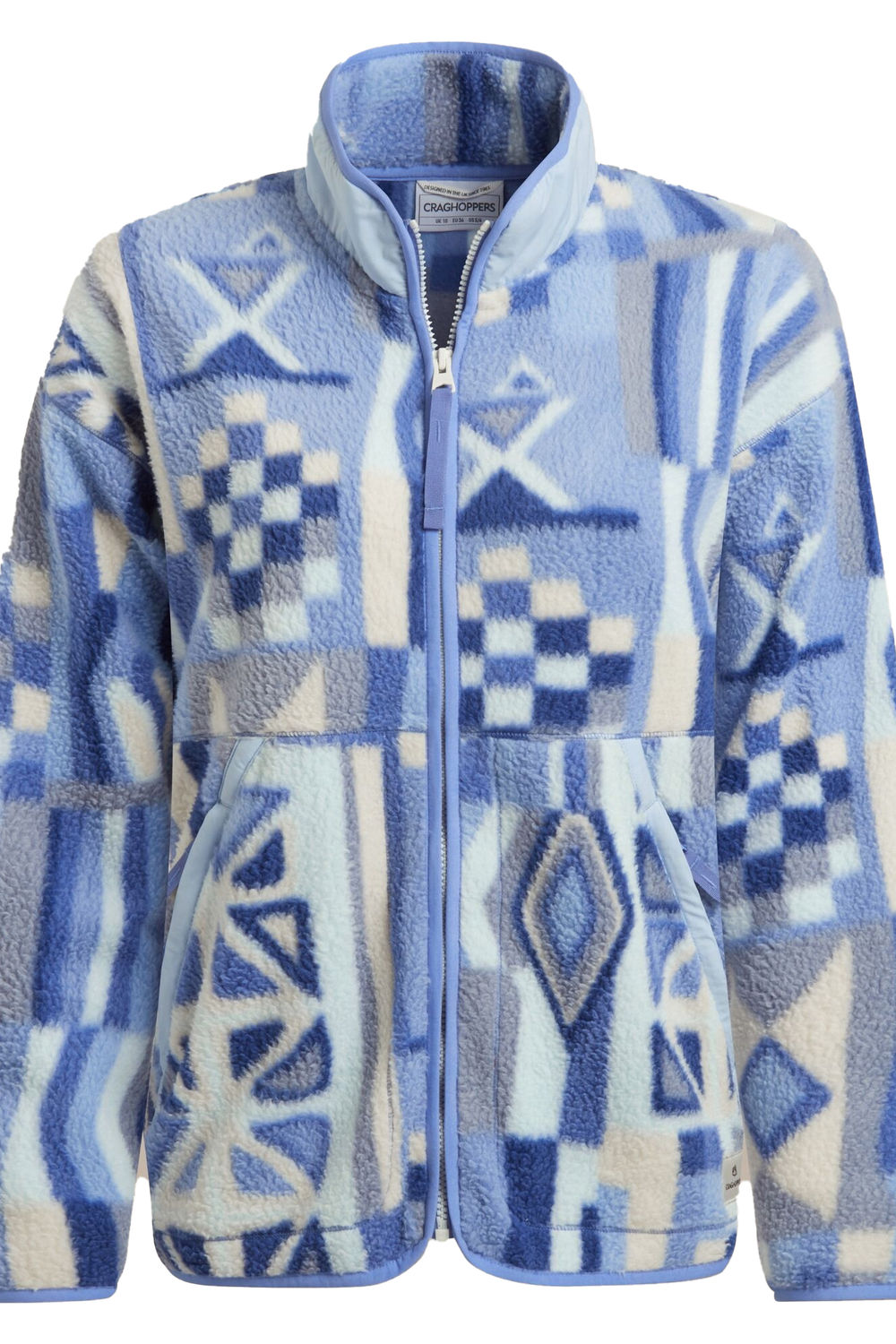 ジャケット・アウター papier gathered jacket Dante Patterned Full Zip Fleece Jacket