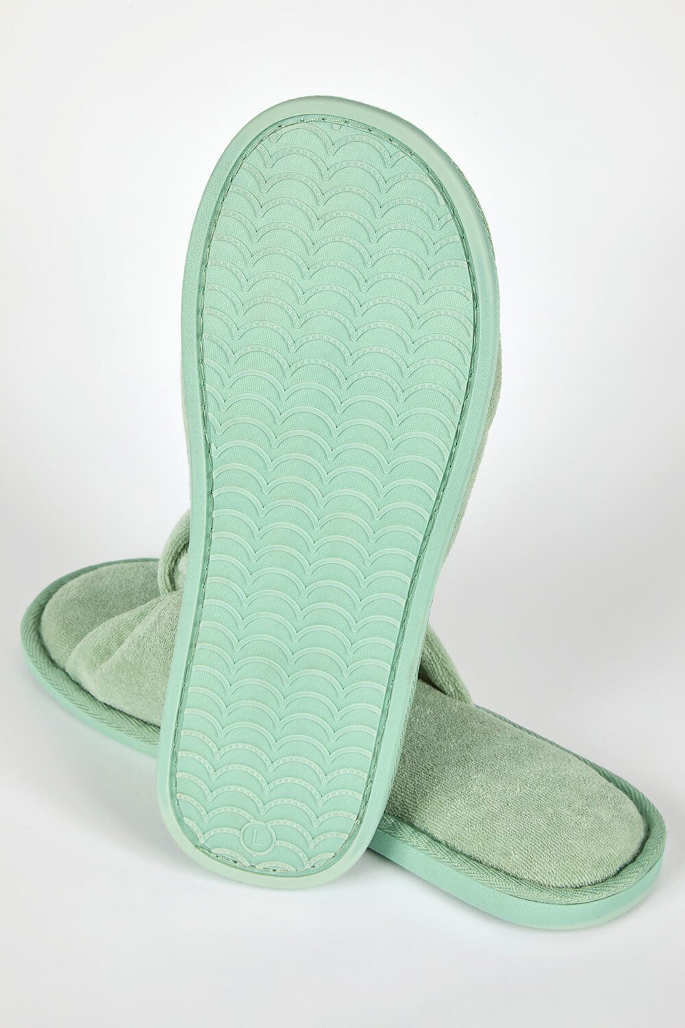 Green Towelling Knot Slipper, Image 5 of 4