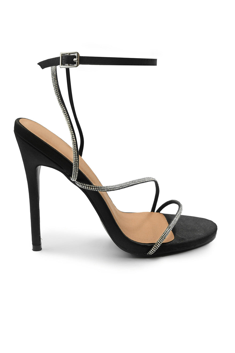 Black 'Jovie' Stiletto High Heels, Image 2 of 3