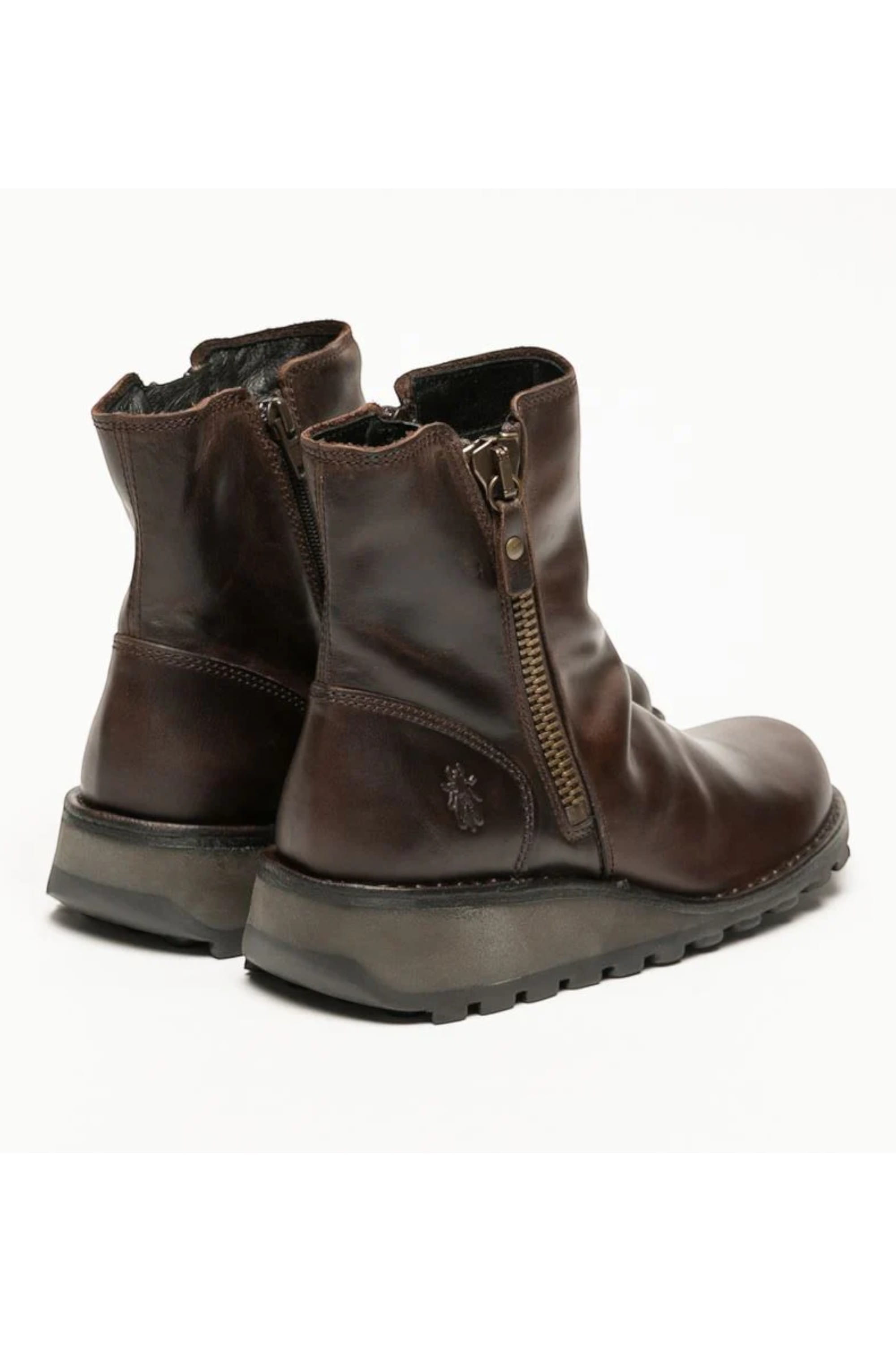 Brown Womens Leather Heel Ankle Boots - Mon944, Image 4 of 8