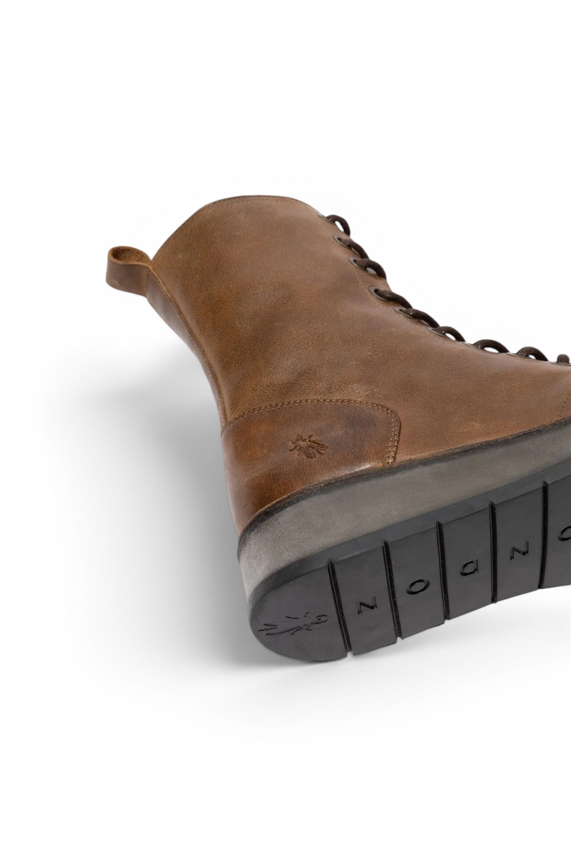 Brown Womens Leather Ankle Dress Boots-RAMI043, Image 5 of 5