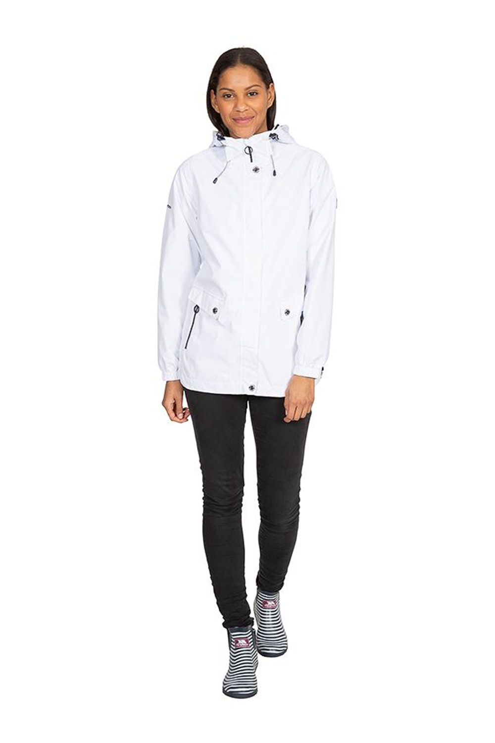 White Flourish Waterproof Jacket, Image 4 of 4