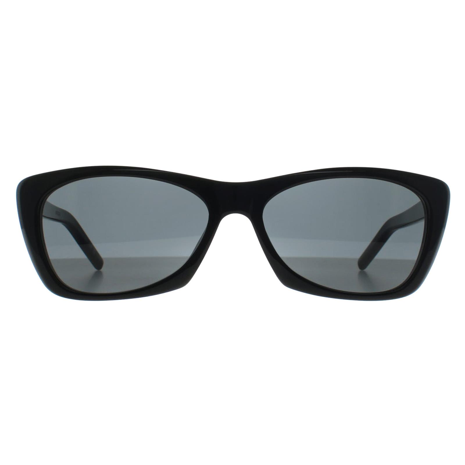 Black Saint Laurent Black Rectangle Shiny Black Grey SL 613, Image 1 of 3