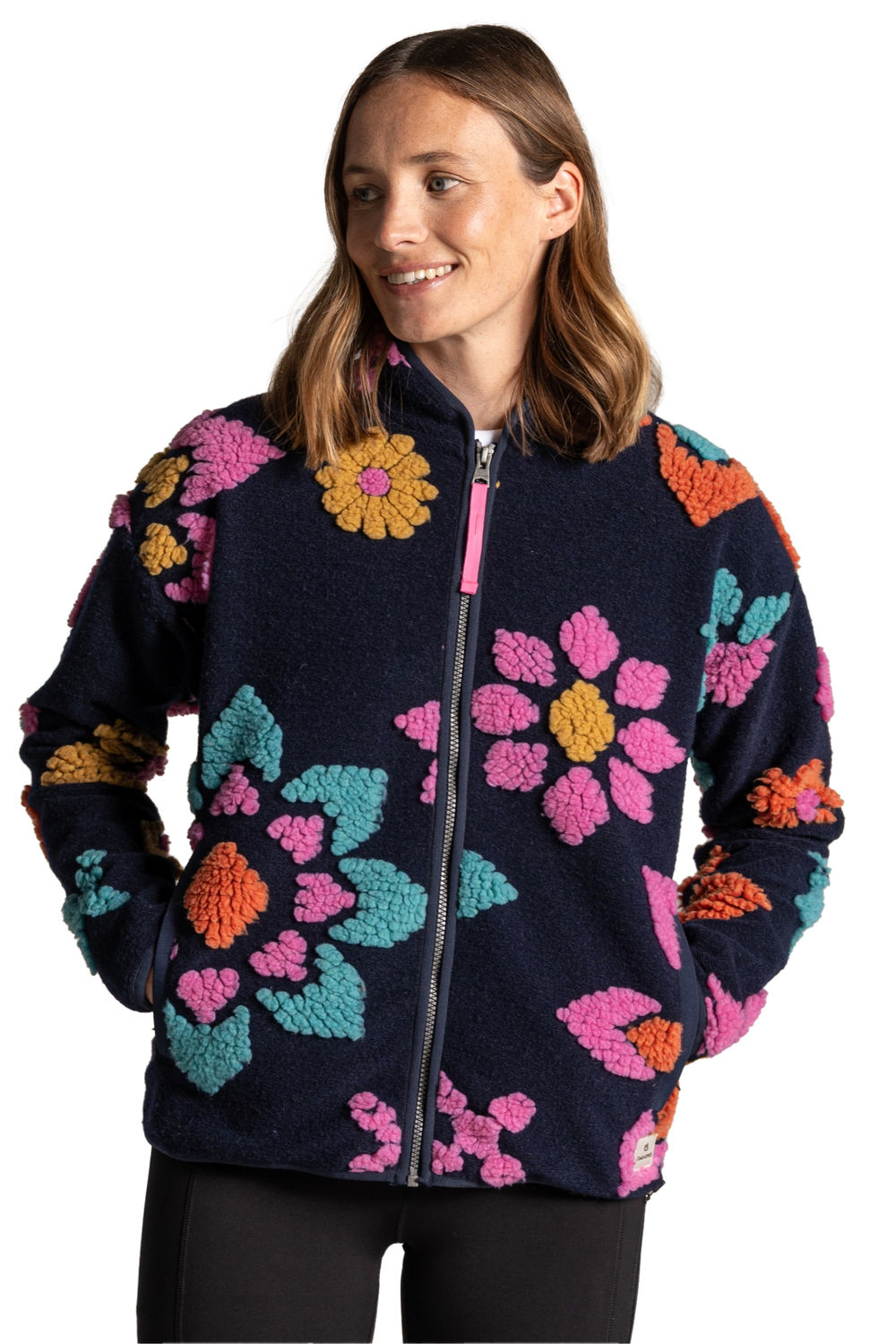 Sapphire Catalina Flowers Full Zip Fleece Jacket, Image 3 of 4