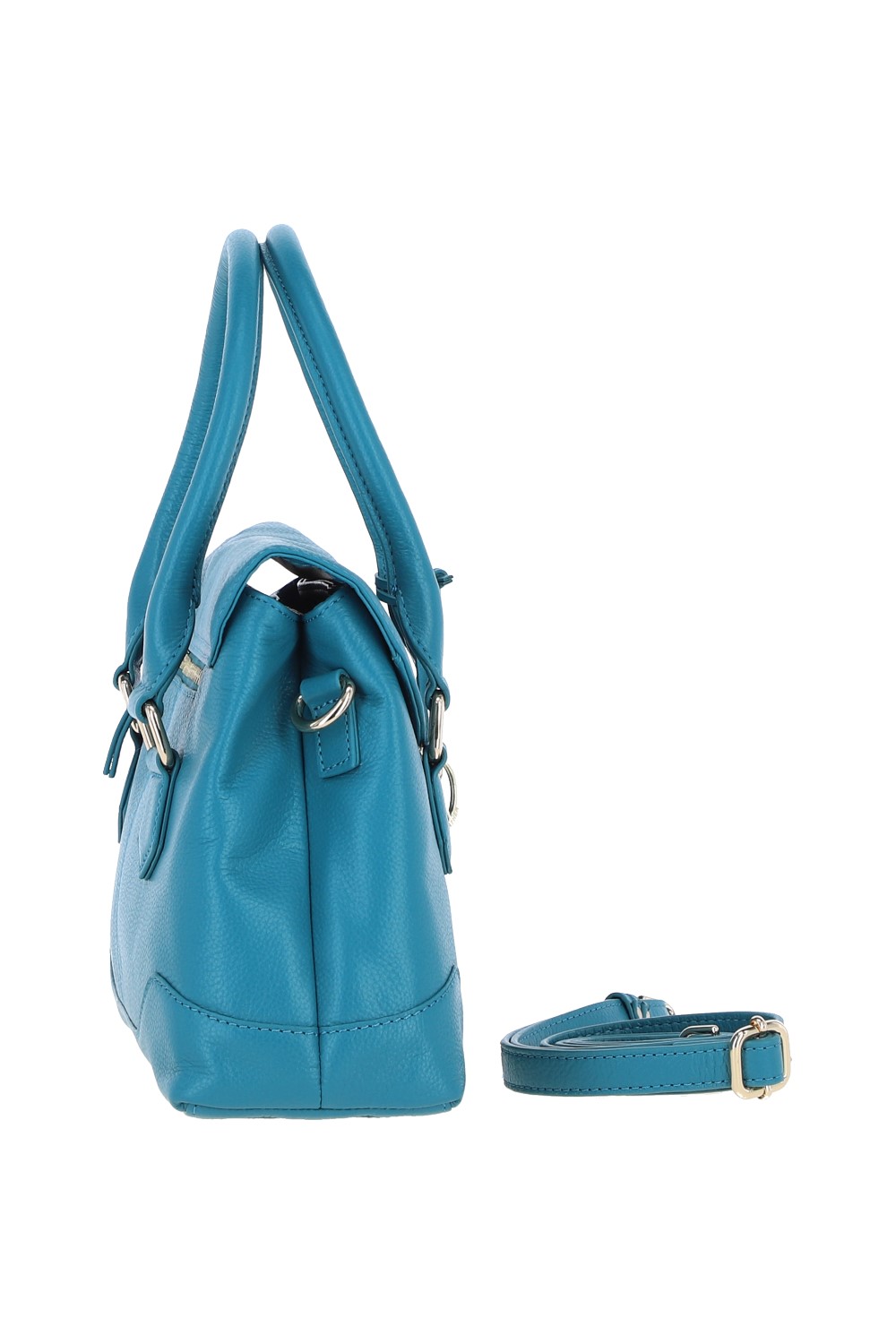 Turqouise Ashwood Leather Turqouise Premium Leather Shoulder Bag with Detachable Crossbody Strap, Image 4 of 4